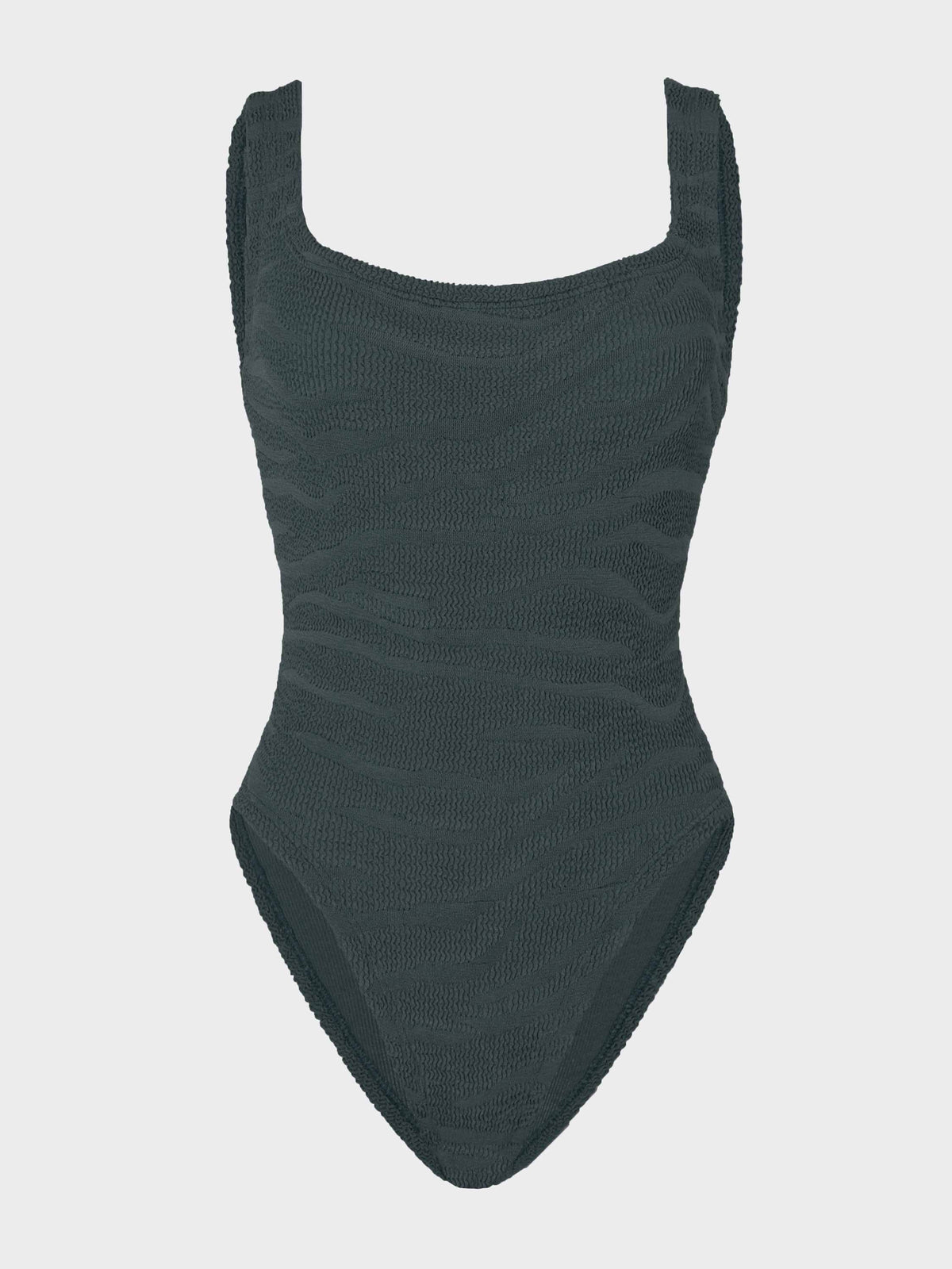 Square Neck Swim - Zebra Metallic Graphite