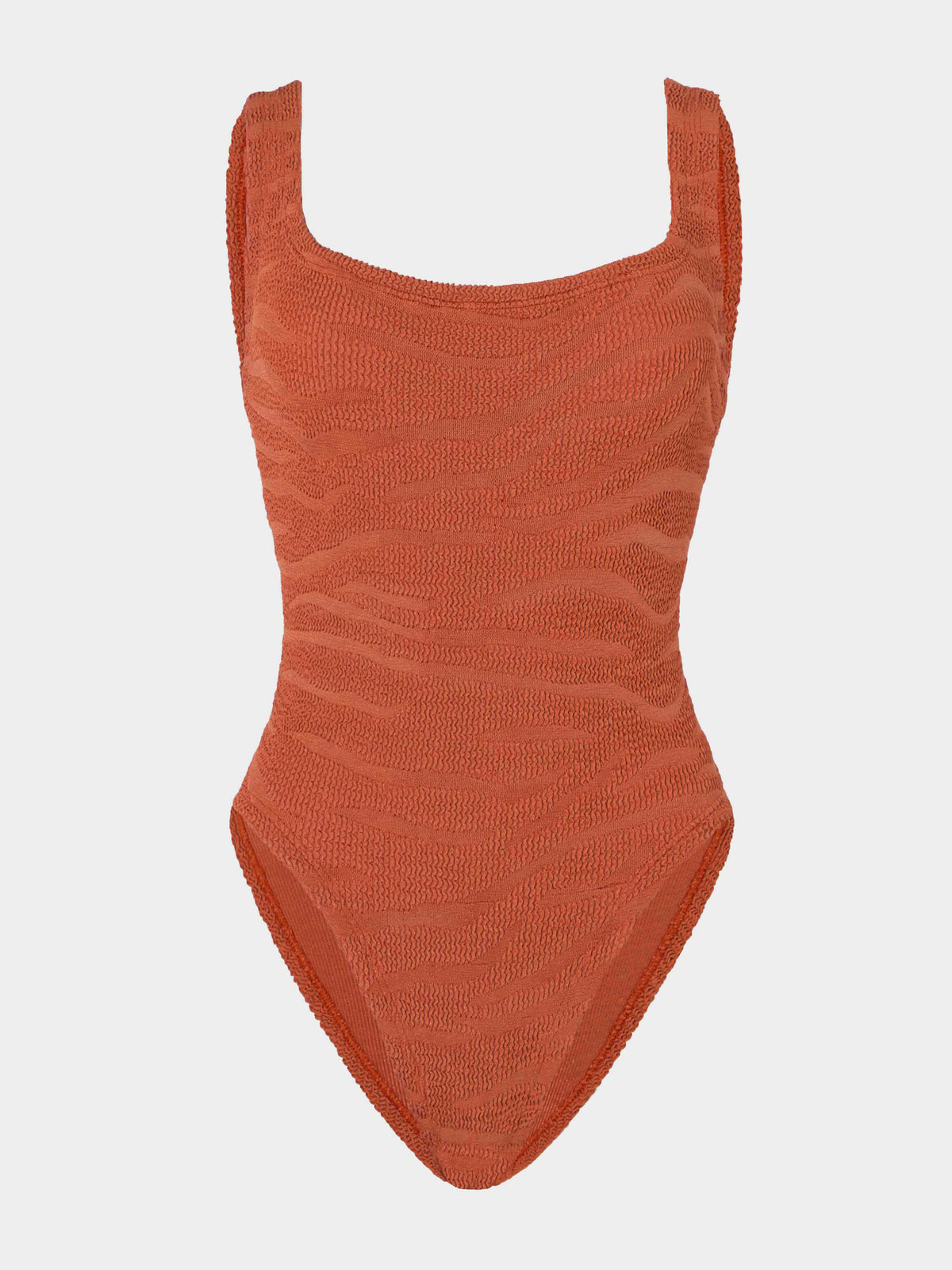 Square Neck Swim - Zebra Metallic Terracotta