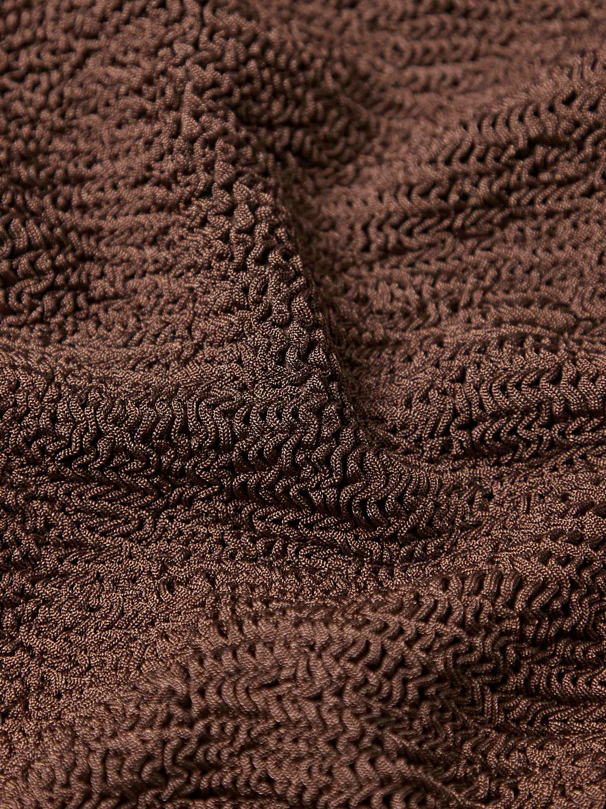 Fabric detail of Metallic Chocolate Coverage bikini bottom 