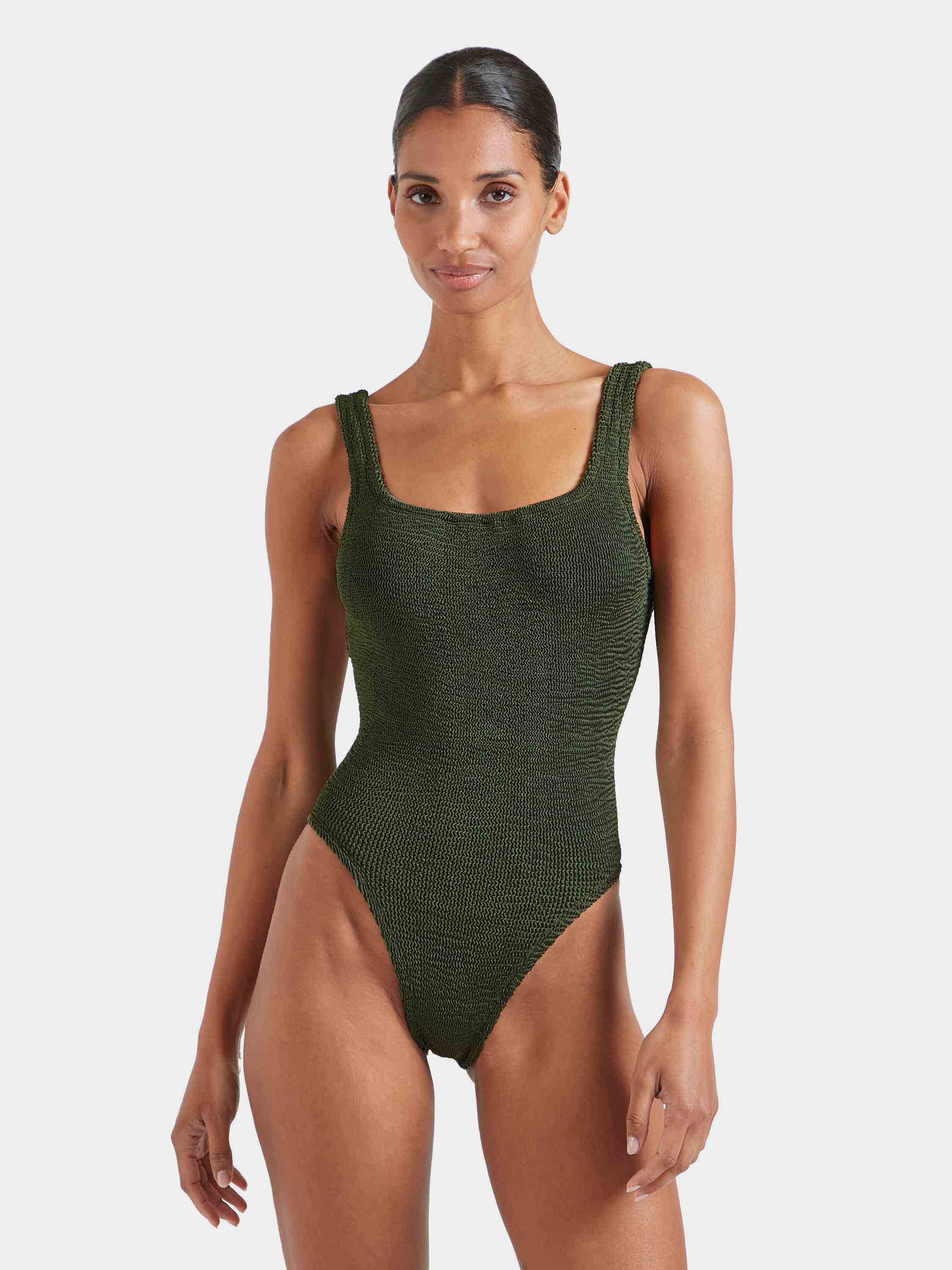 Square Neck Swim - Metallic Khaki