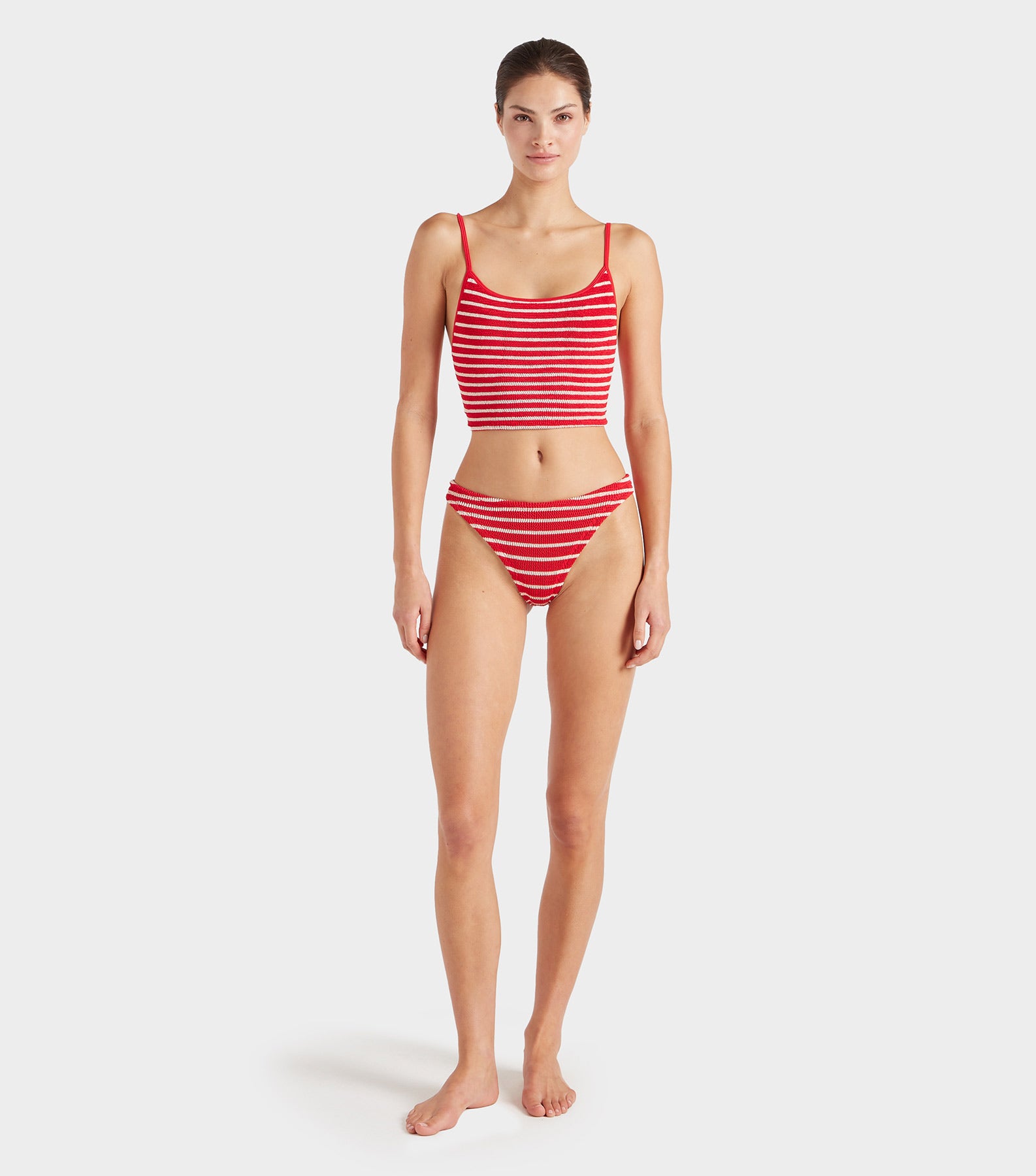 Strap Bikini - Red/White Stripe