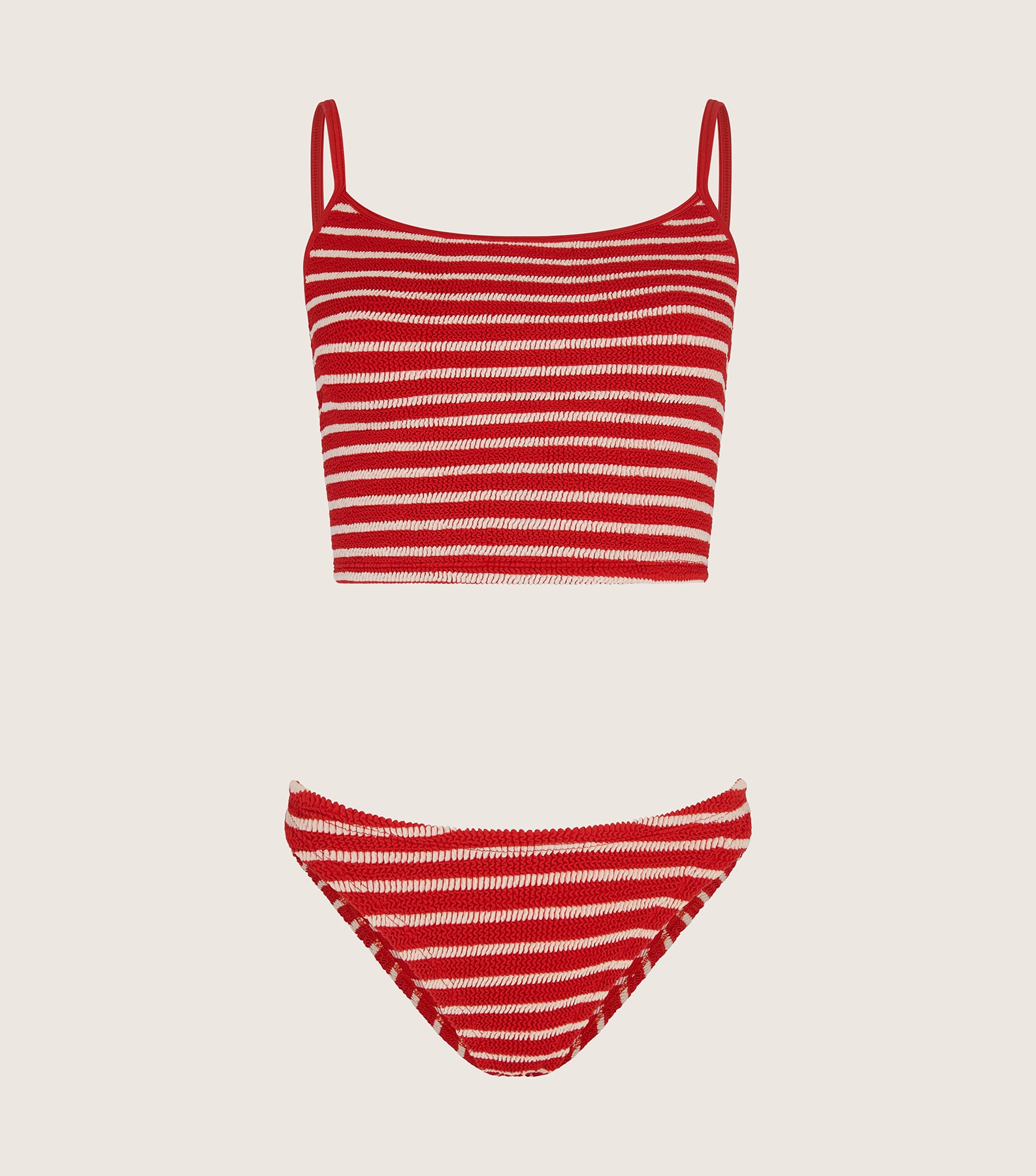 Strap Bikini - Red/White Stripe