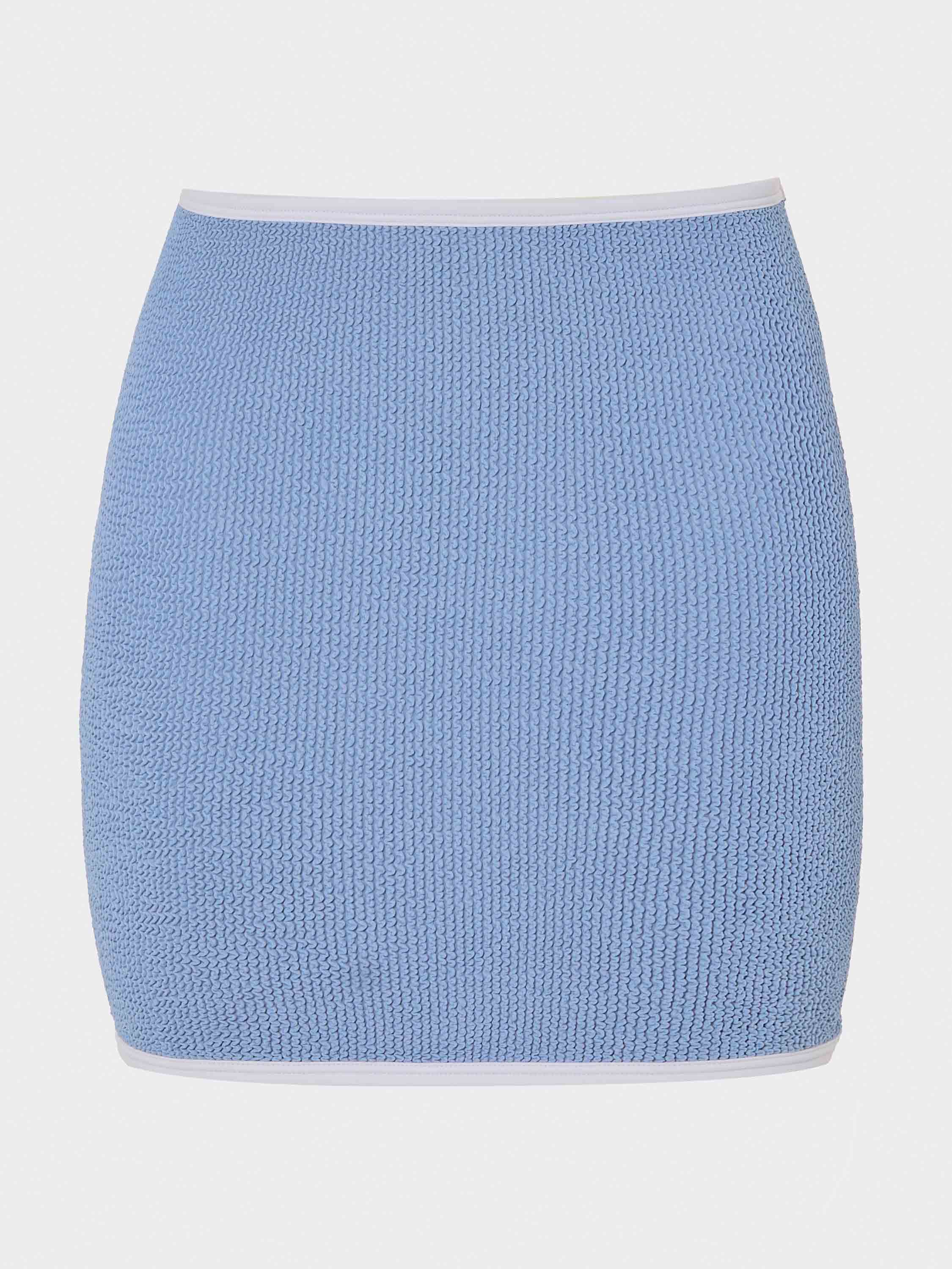 Devyn Swimskirt/Tube Top - Cornflower/White