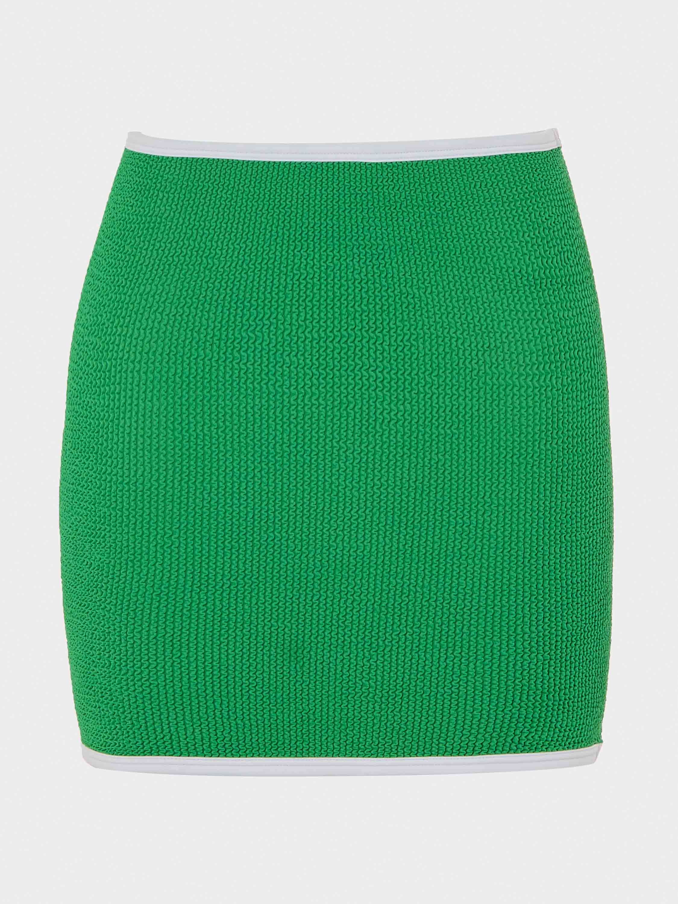 Devyn Swimskirt/Tube Top - Emerald/White