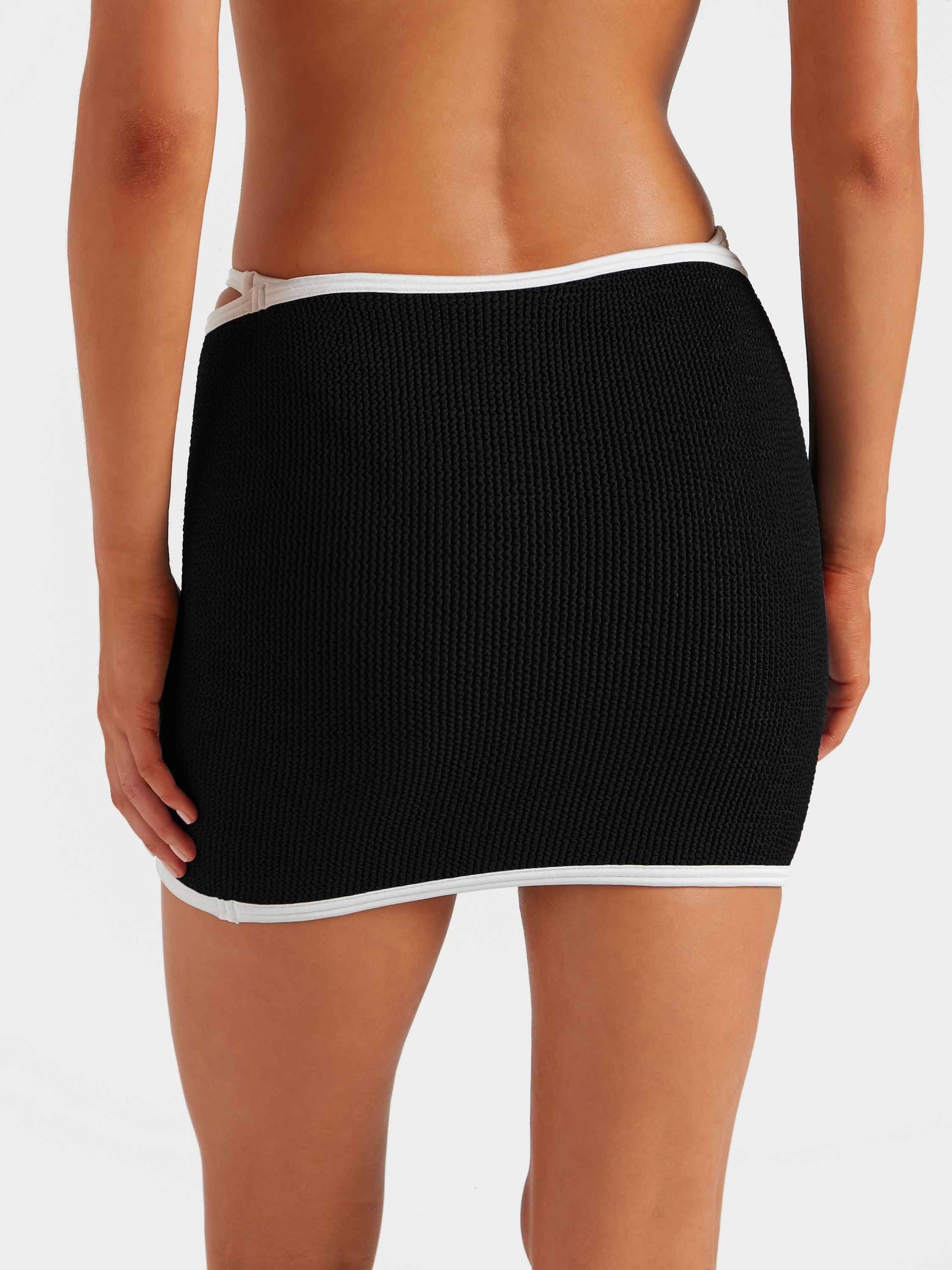 Devyn Swimskirt/Tube Top - Black/White