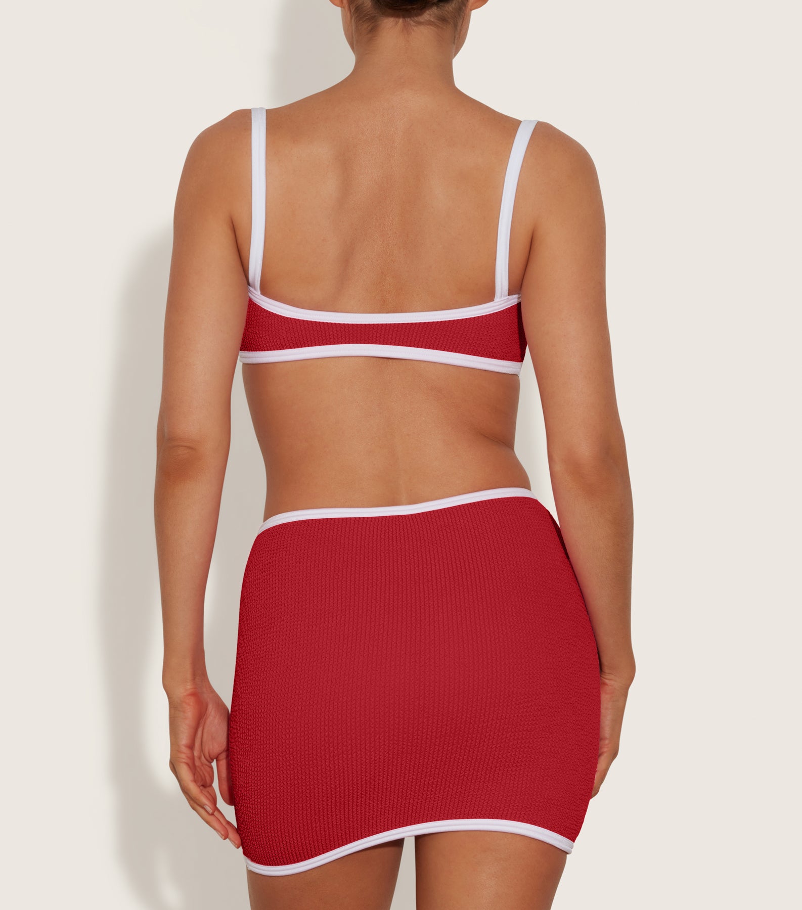 Swimskirt Bottom - Red/White