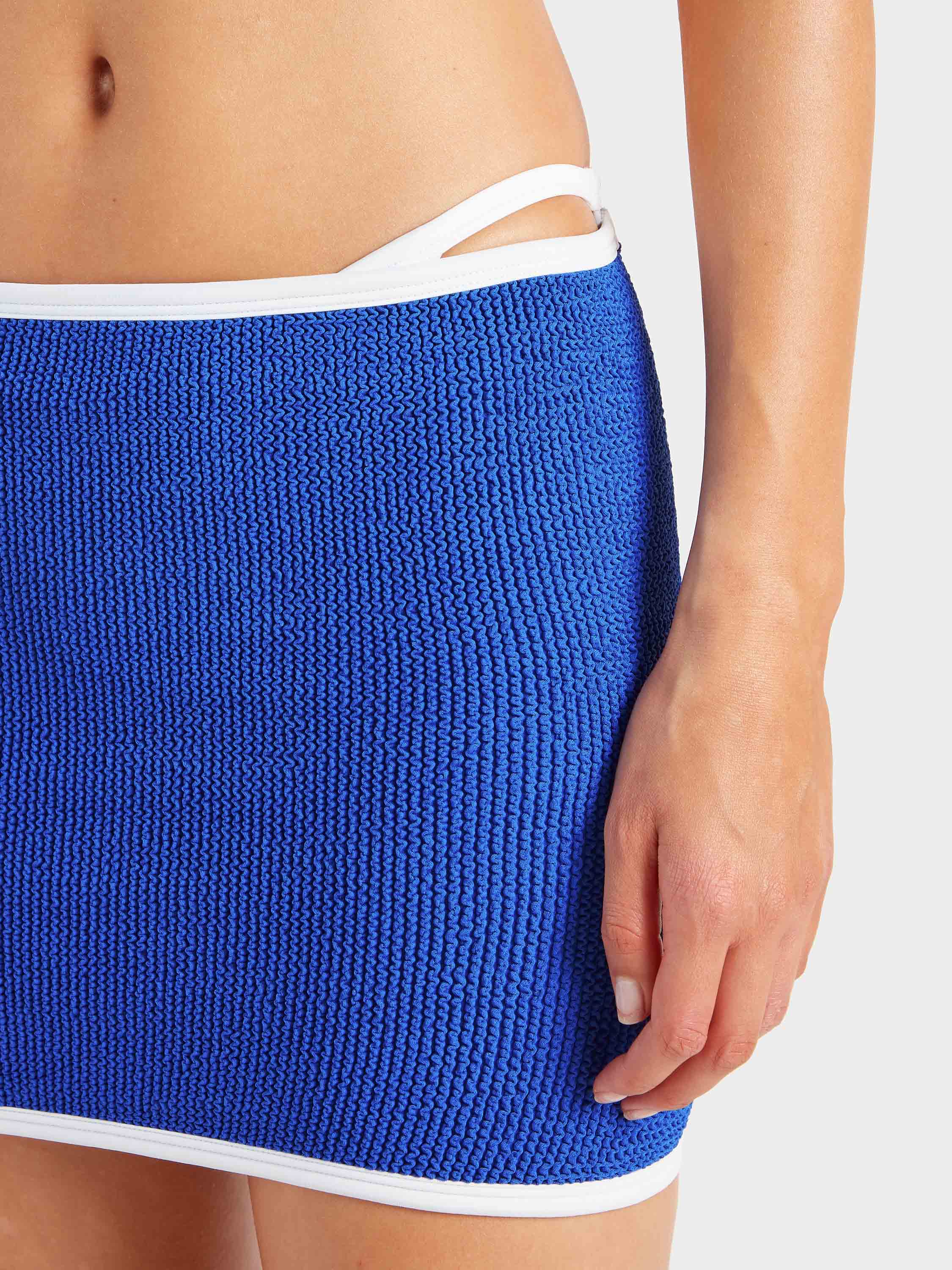 Devyn Swimskirt/Tube Top - Royal Blue/White