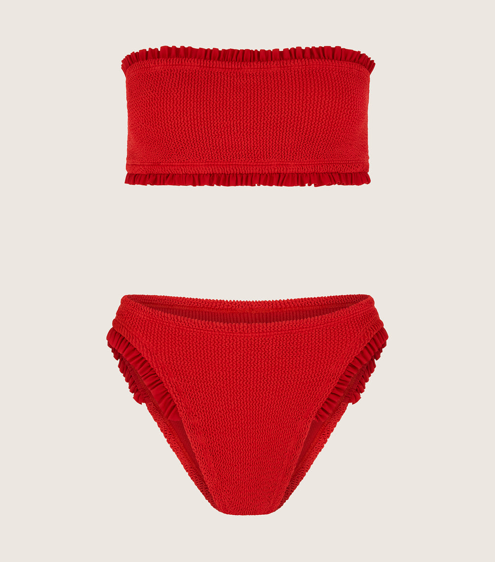 Gele Ibiza Ruches Bandeau Bikini main image 1