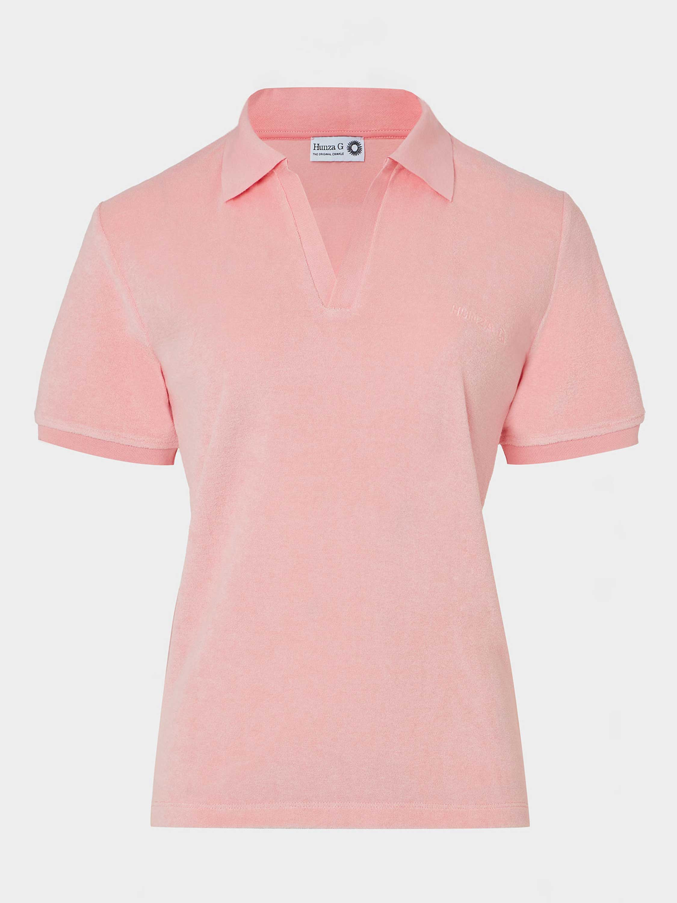 Terry Towelling Polo - Pink