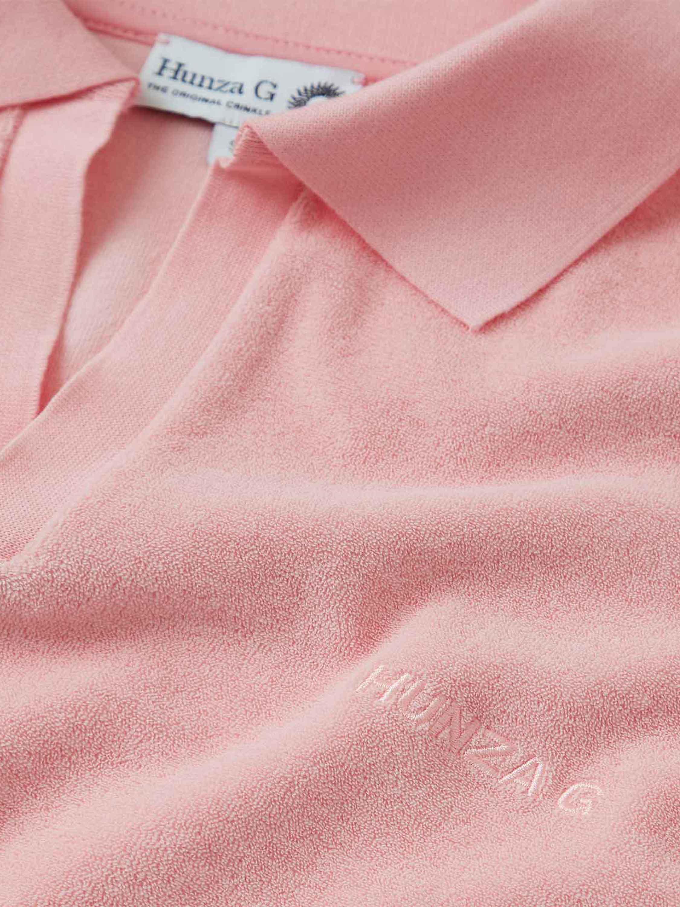 Terry Towelling Polo - Pink