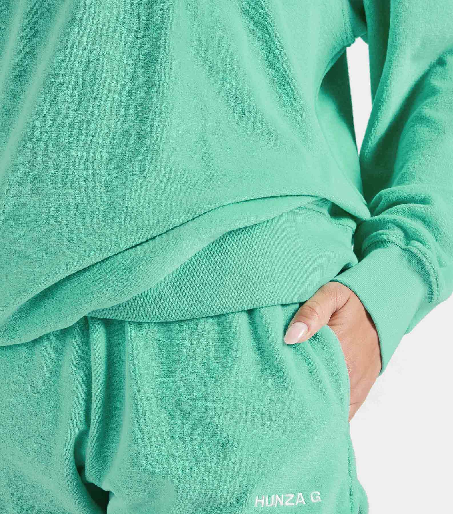 Terry Towelling Hoodie - Mint