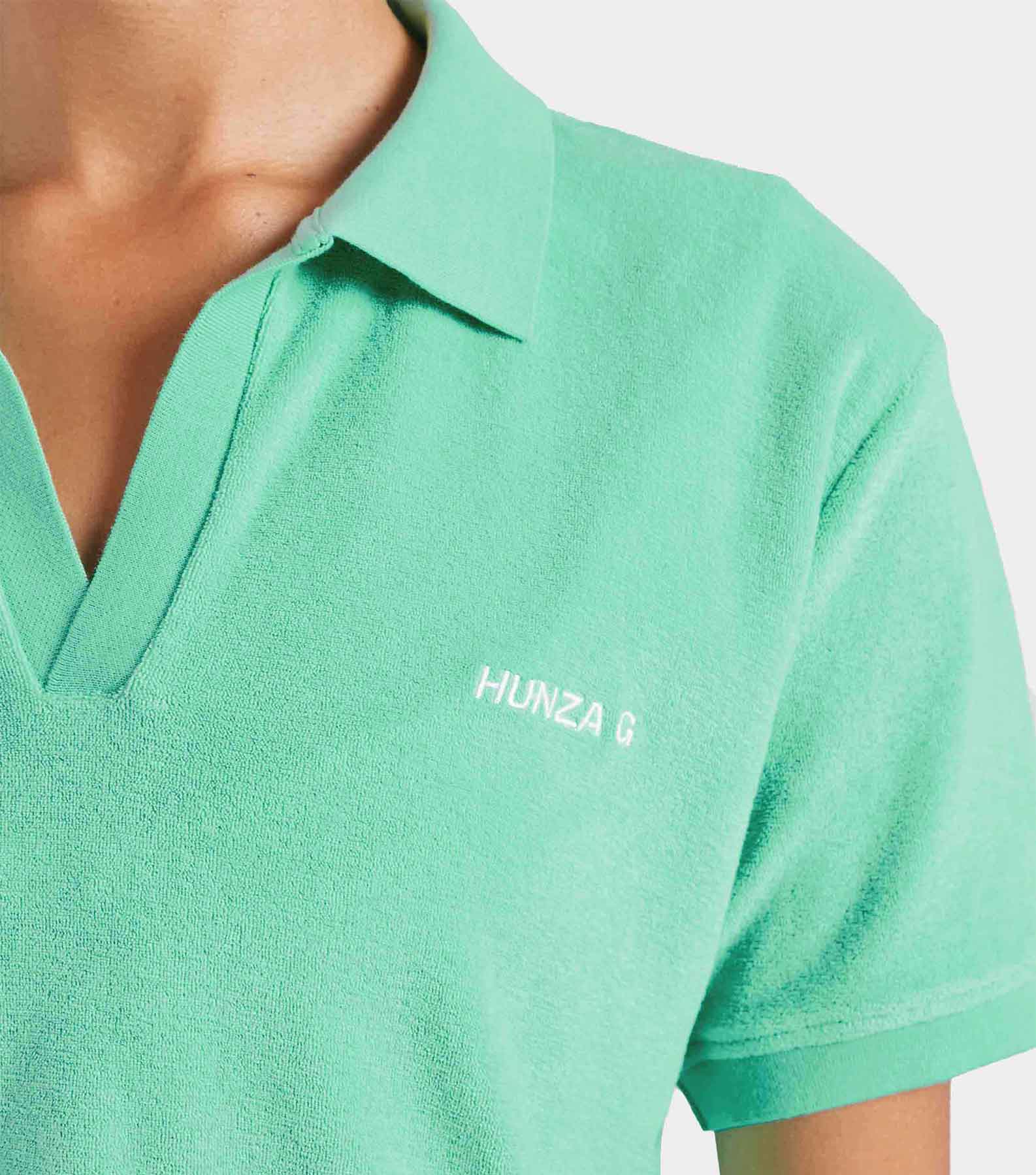 Terry Towelling Polo - Mint