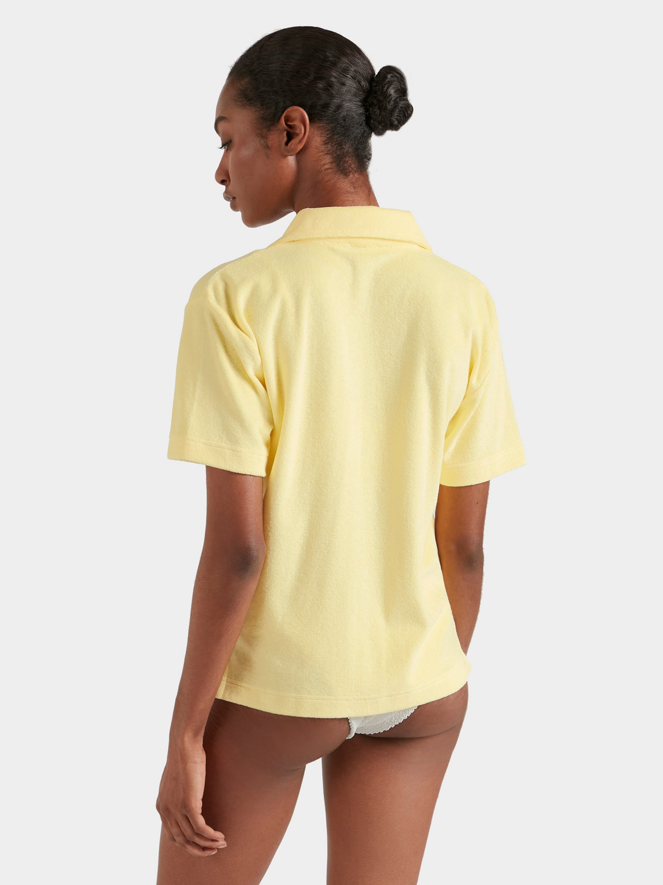 Terry Toweling Cuban Shirt - Butter