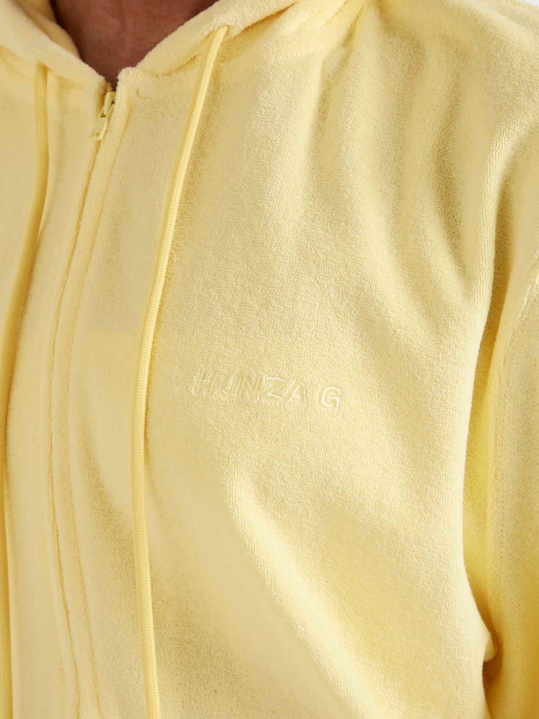 Terry Towelling Zip Hoodie - Butter