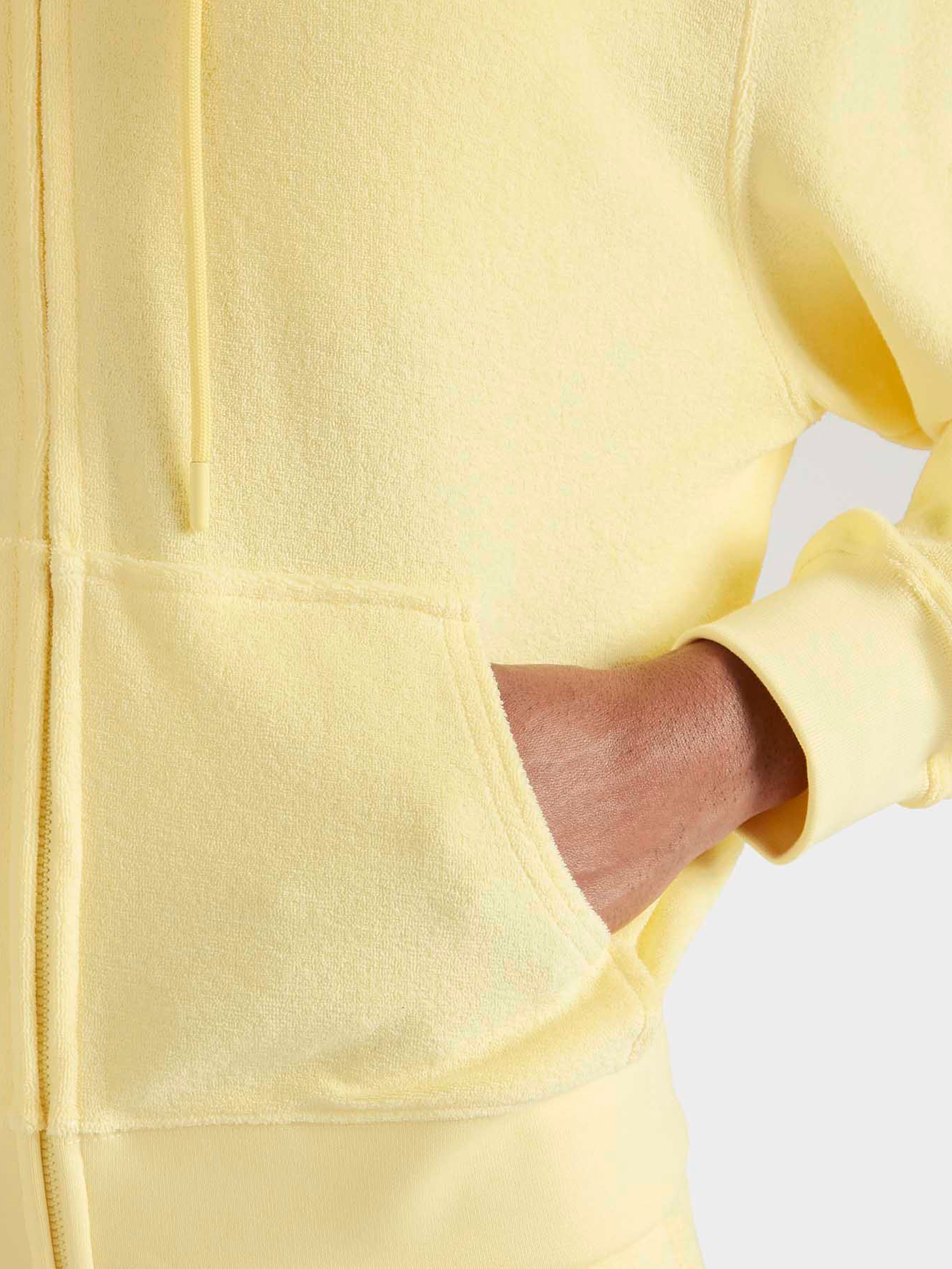 Terry Towelling Zip Hoodie - Butter