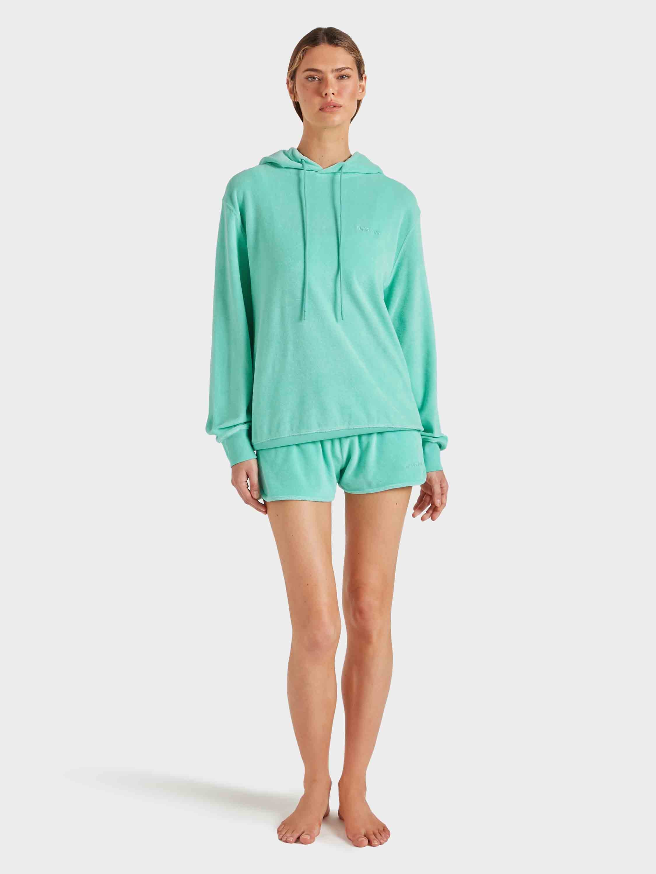 Terry Towelling Hoodie - Mint