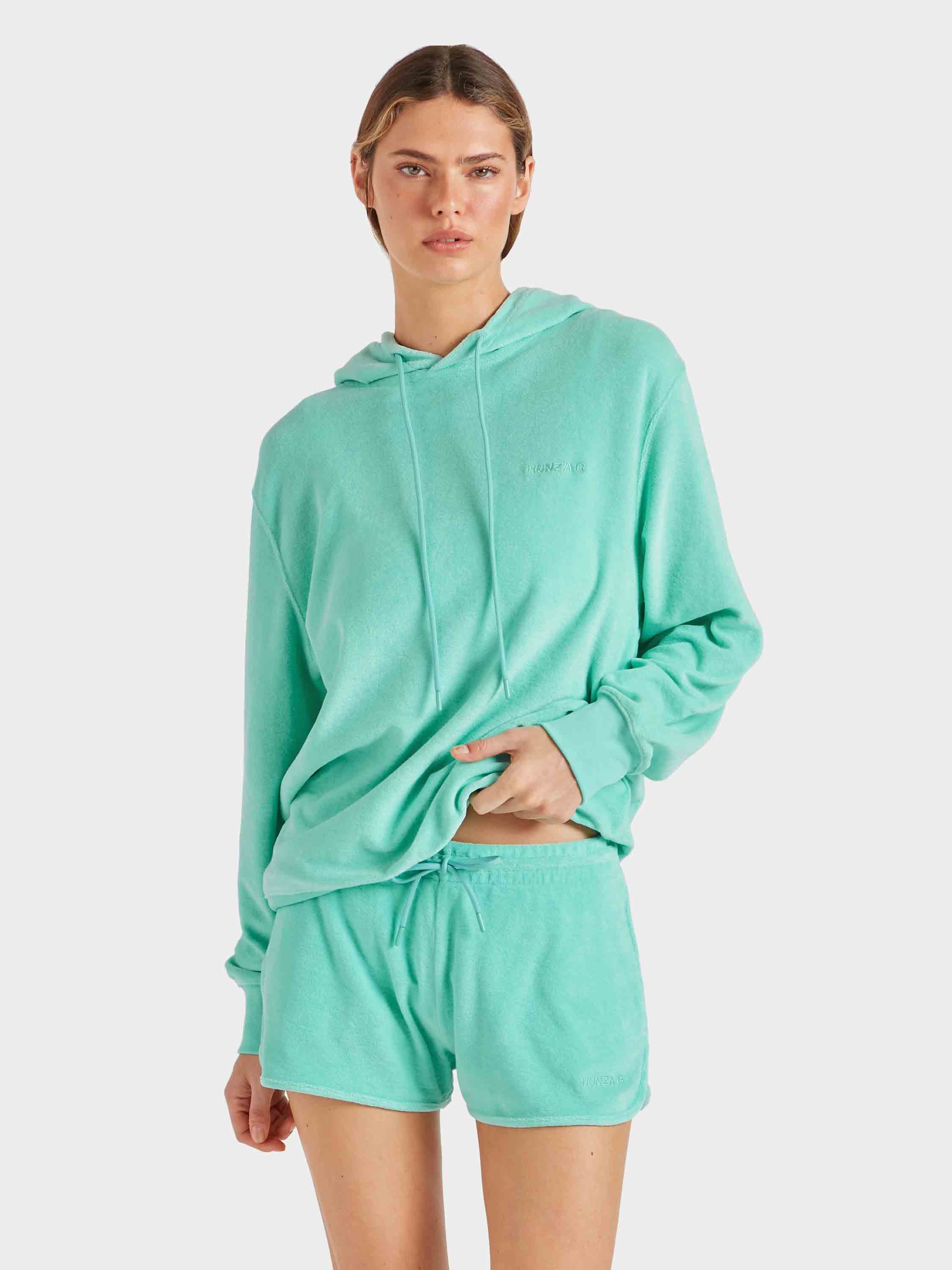 Terry Towelling Hoodie - Mint