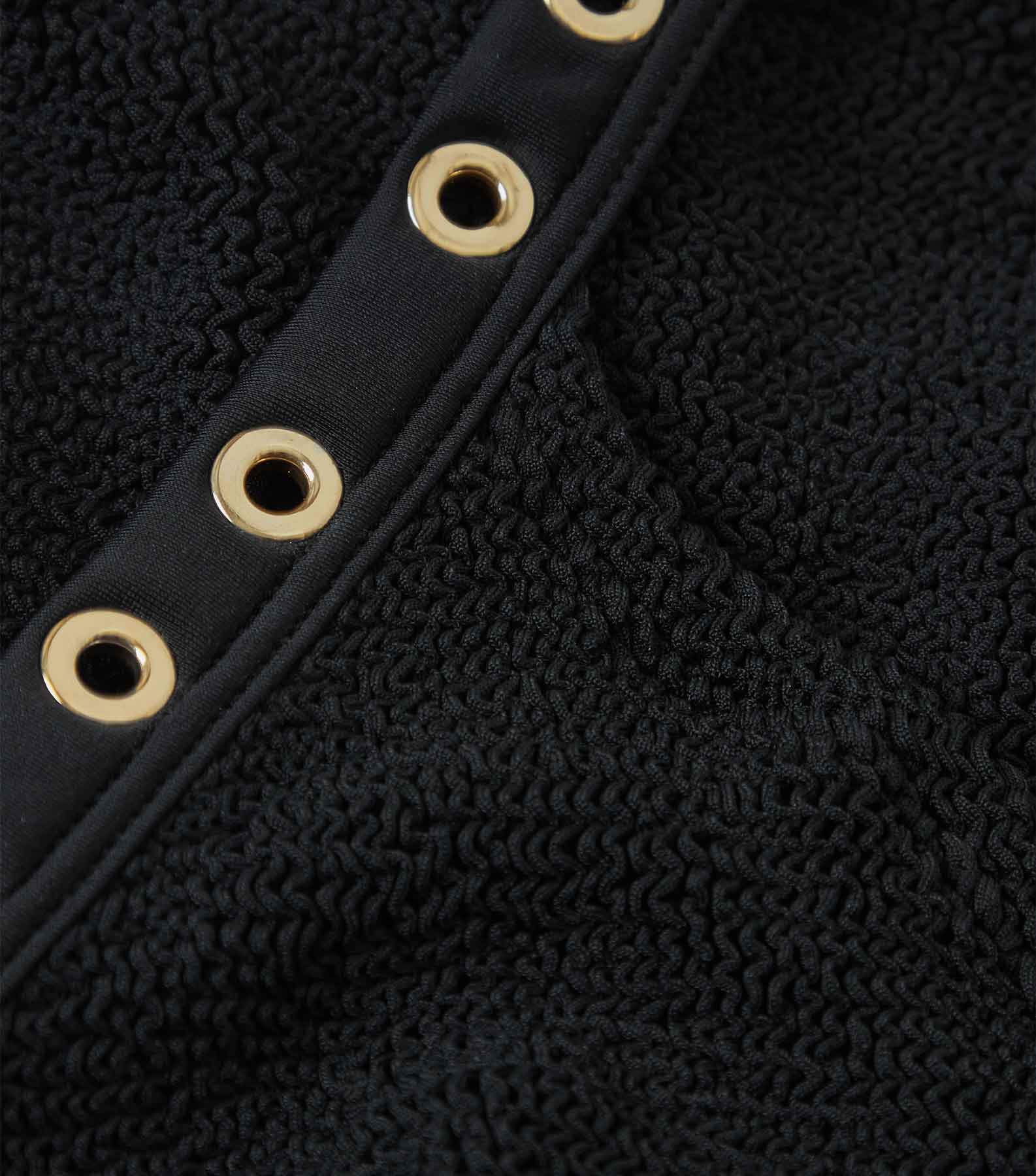 Tessa Eyelet Bikini - Black/Gold