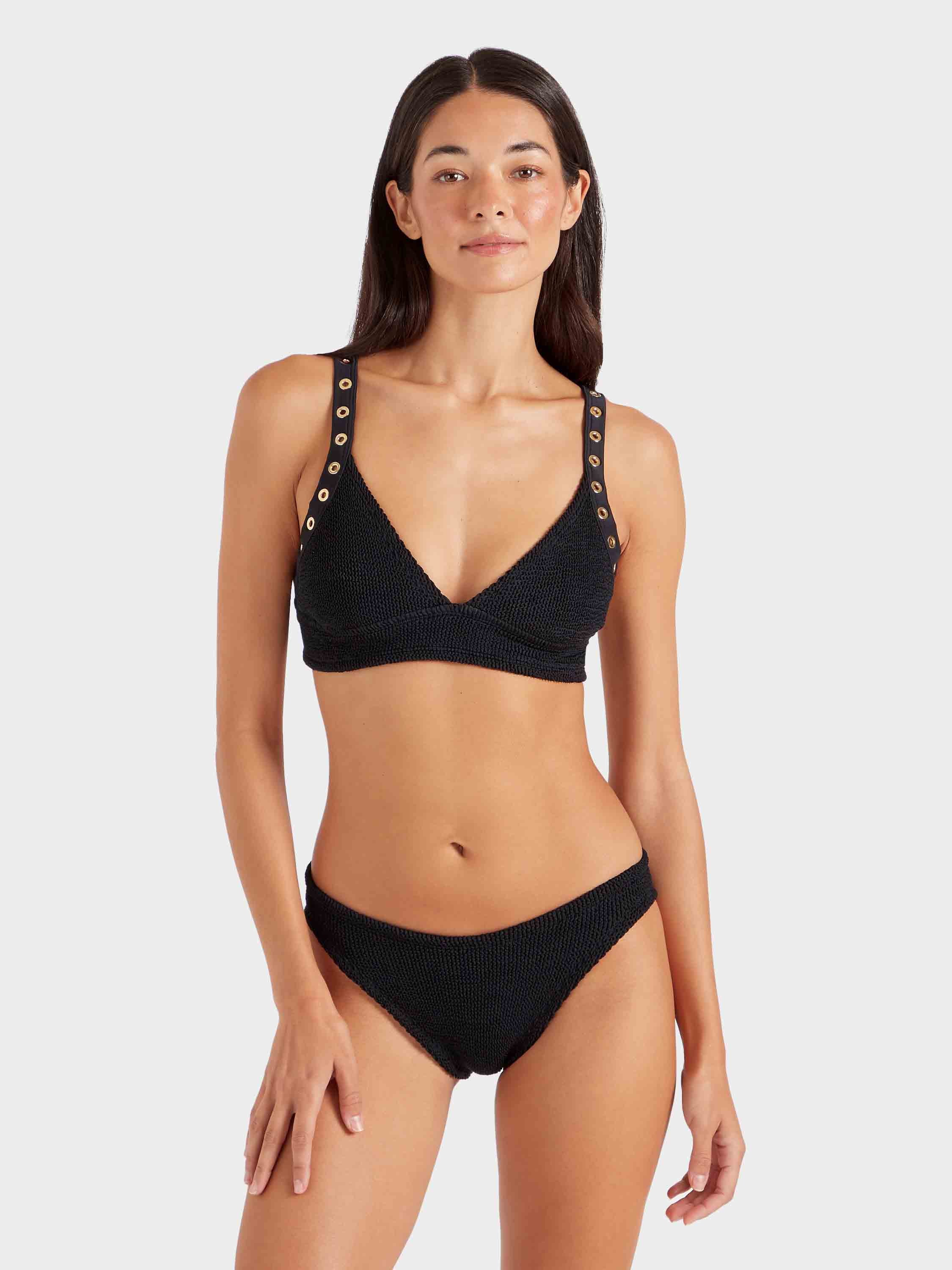 Tessa Eyelet Bikini - Black/Gold