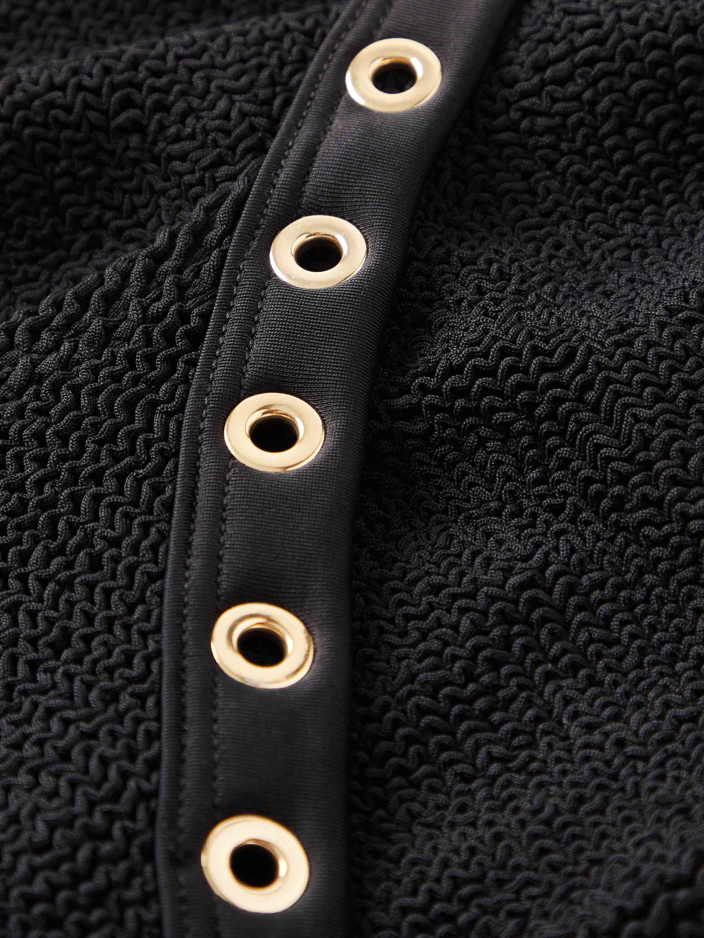 Tessa Eyelet Bikini - Black/Gold