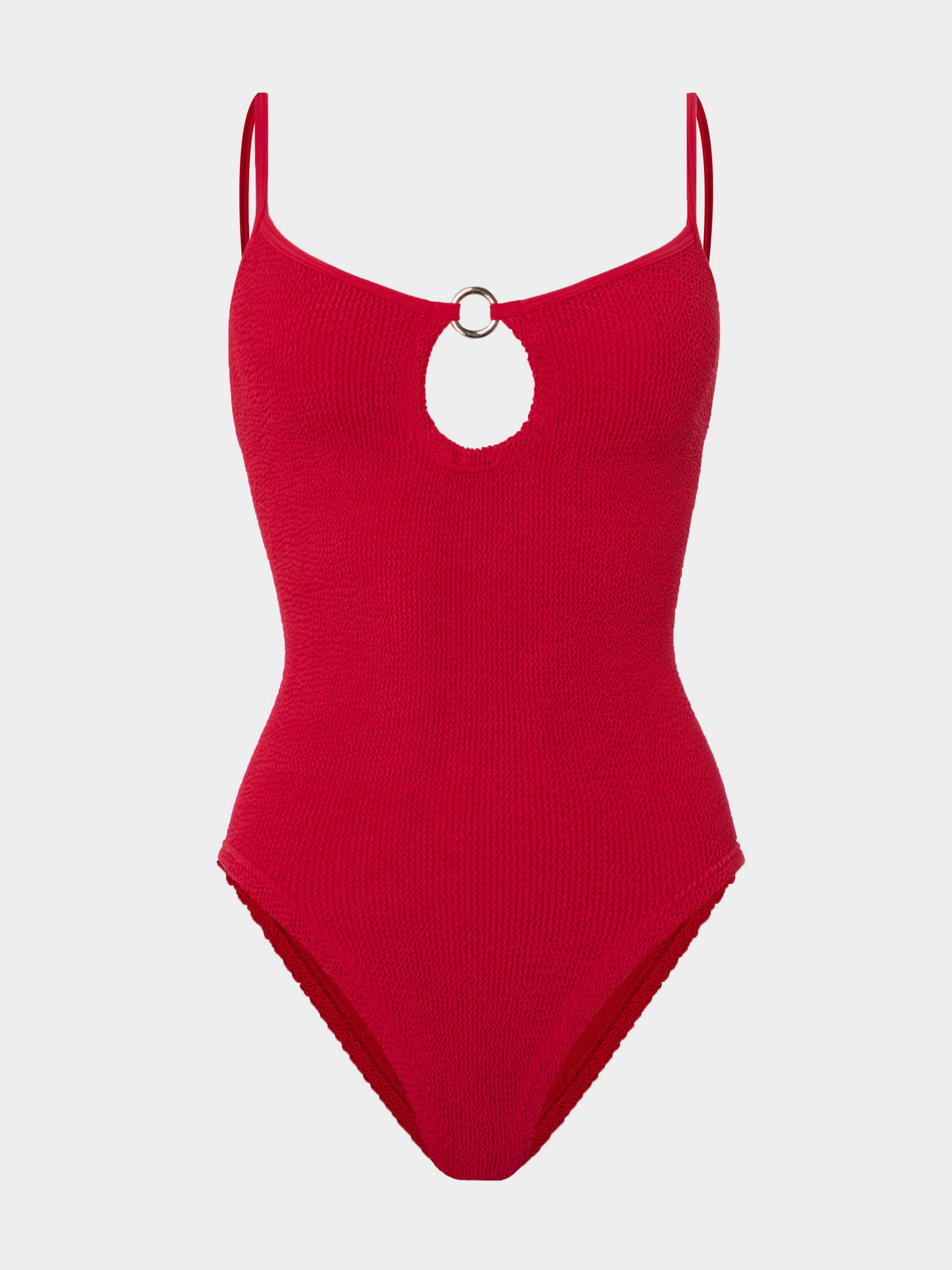 Toni With Gold Hoop Swim - Red