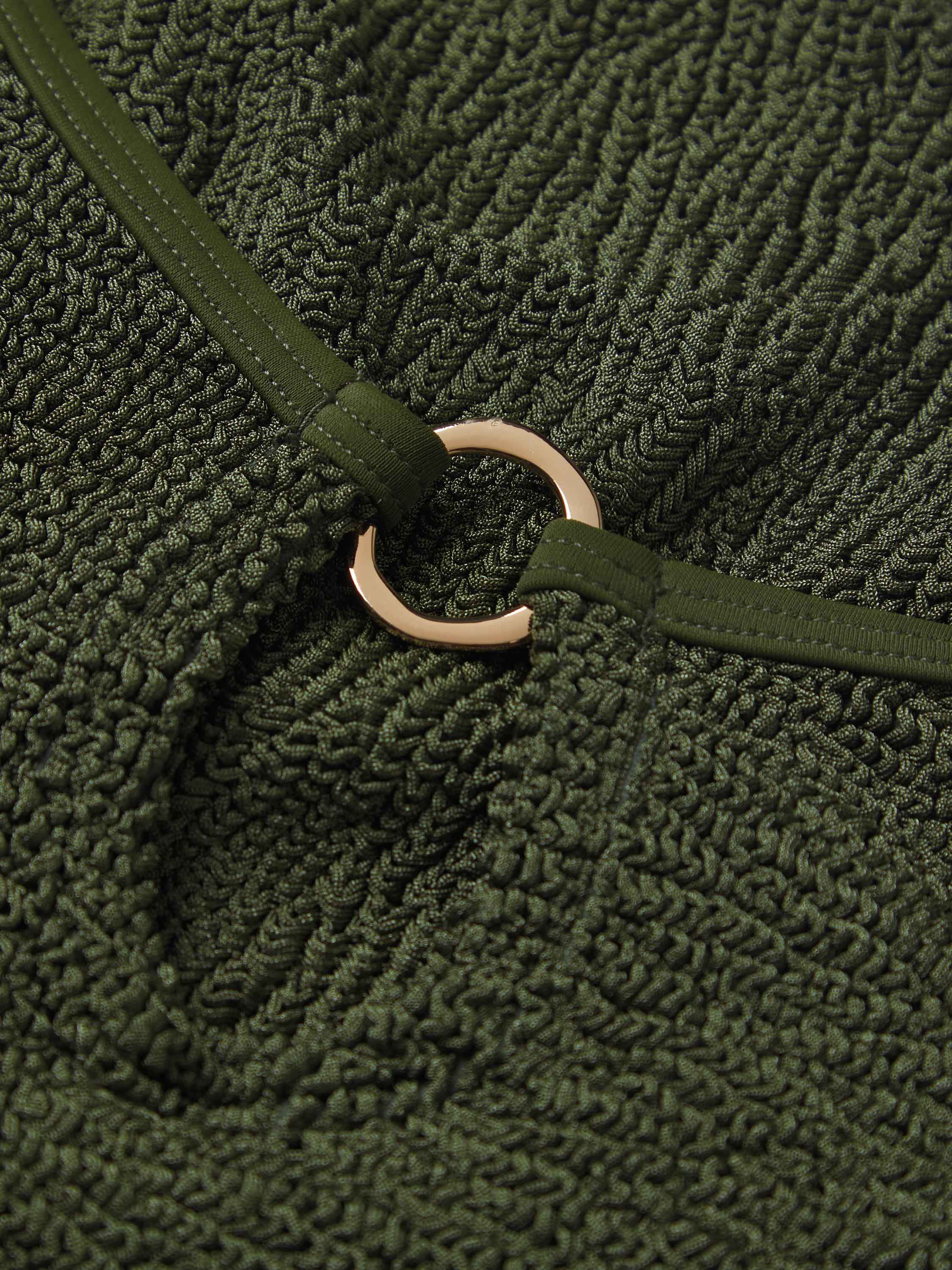 Toni With Gold Hoop Swim - Metallic Khaki