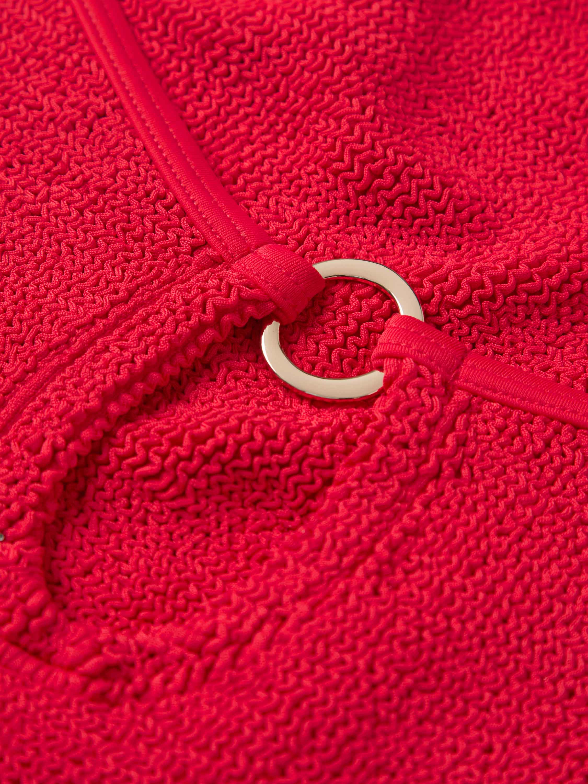 Toni With Gold Hoop Swim - Red
