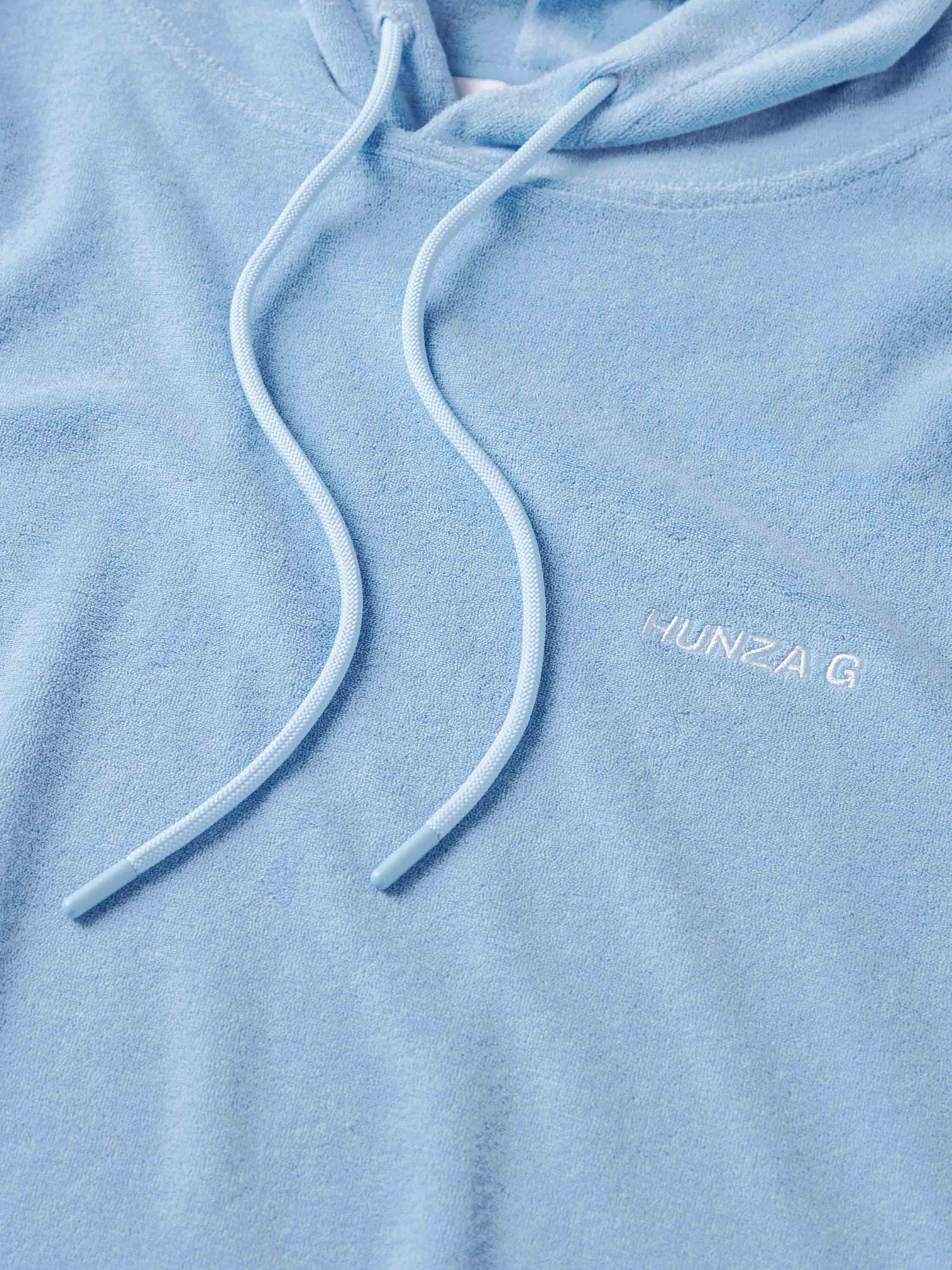 Terry Towelling Hoodie - Cornflower