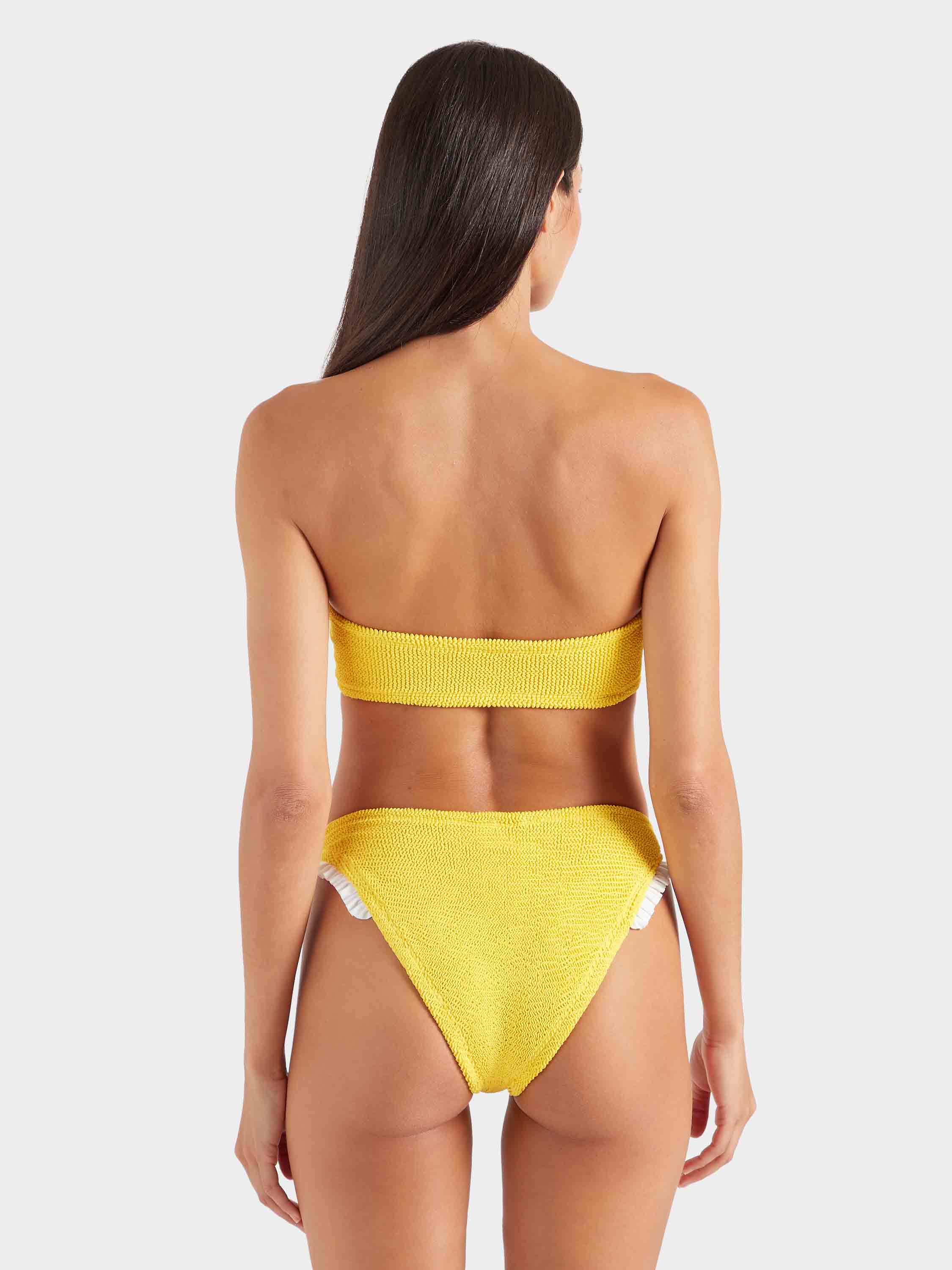 Tracey Frill Bikini - Sunflower/White