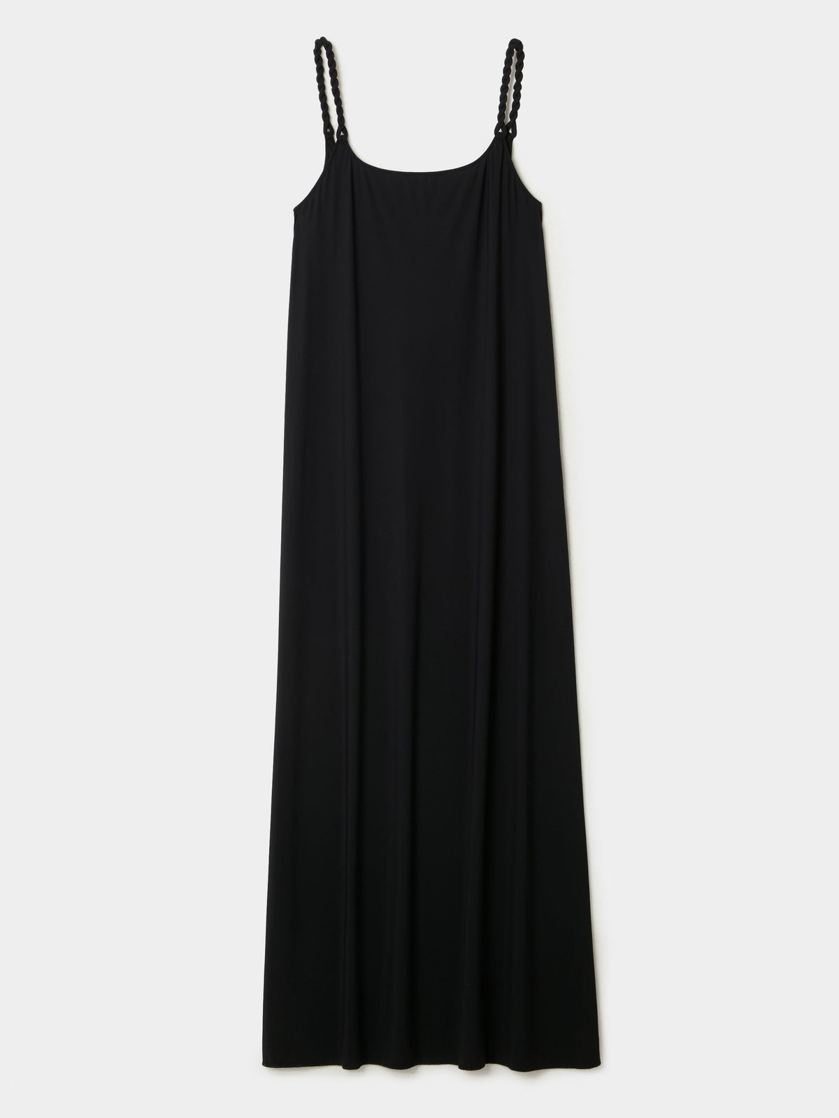 Twisty Strap Long Dress - Black