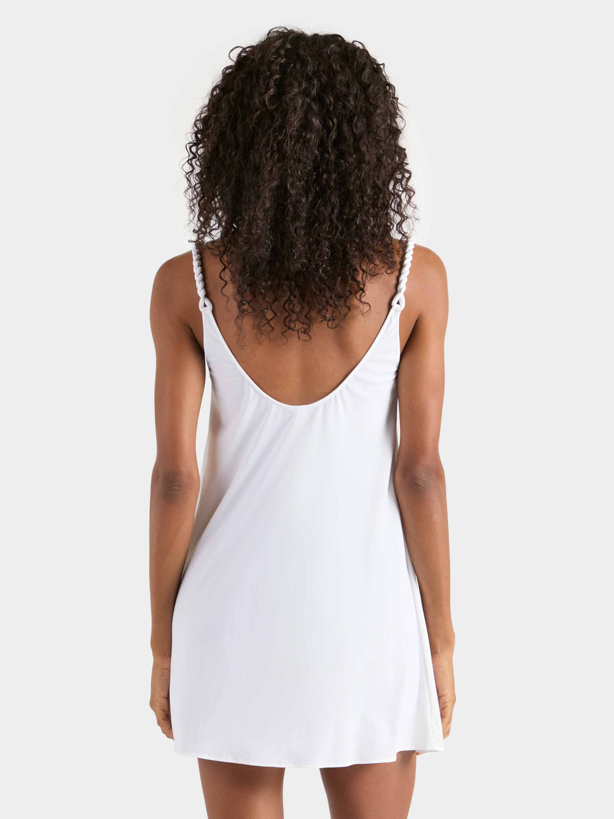 Twisty Strap Mini Dress - White