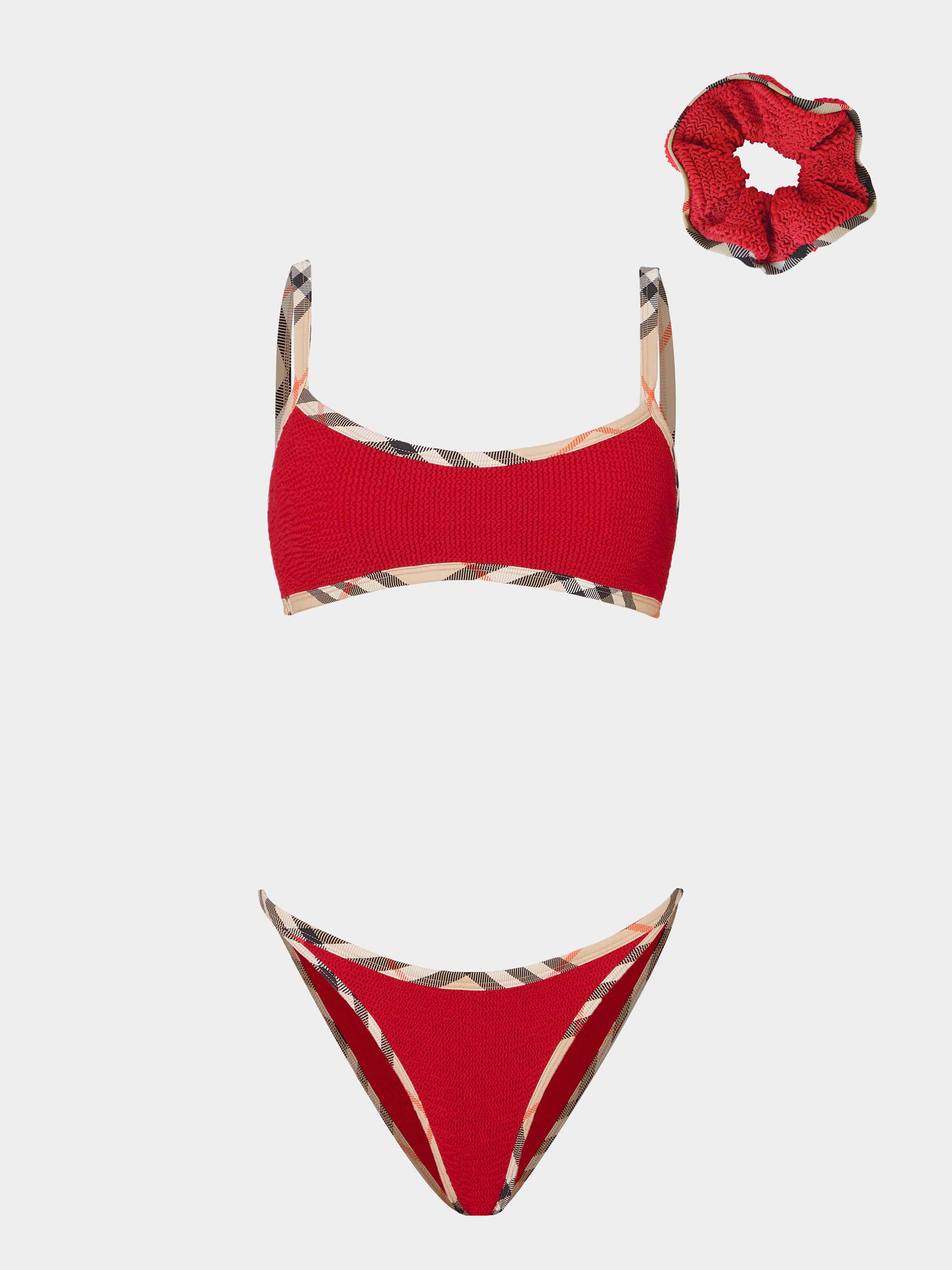 Burberry x Hunza G Tyler Bikini - Red/Check