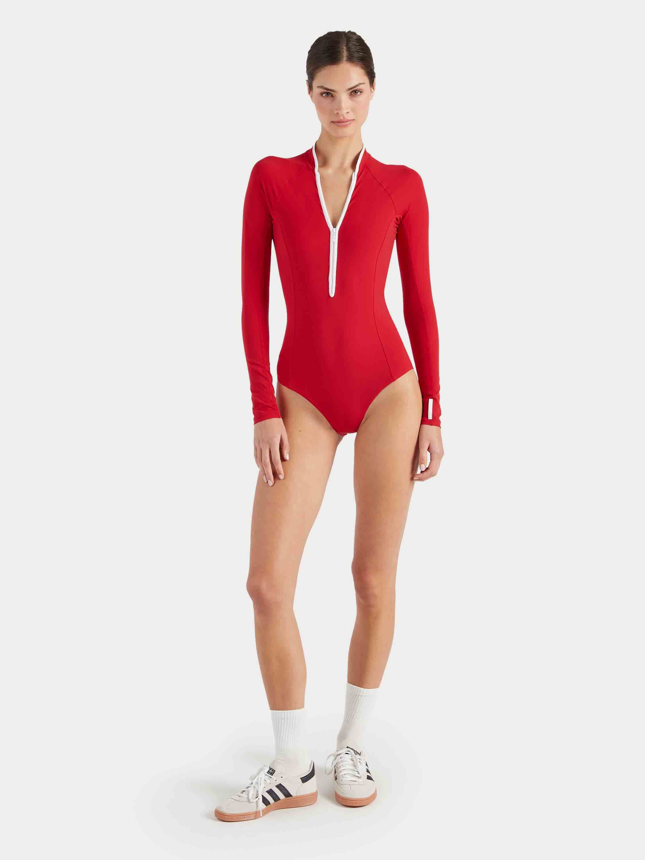 Tyra UPF 50+ Swim - Red/White
