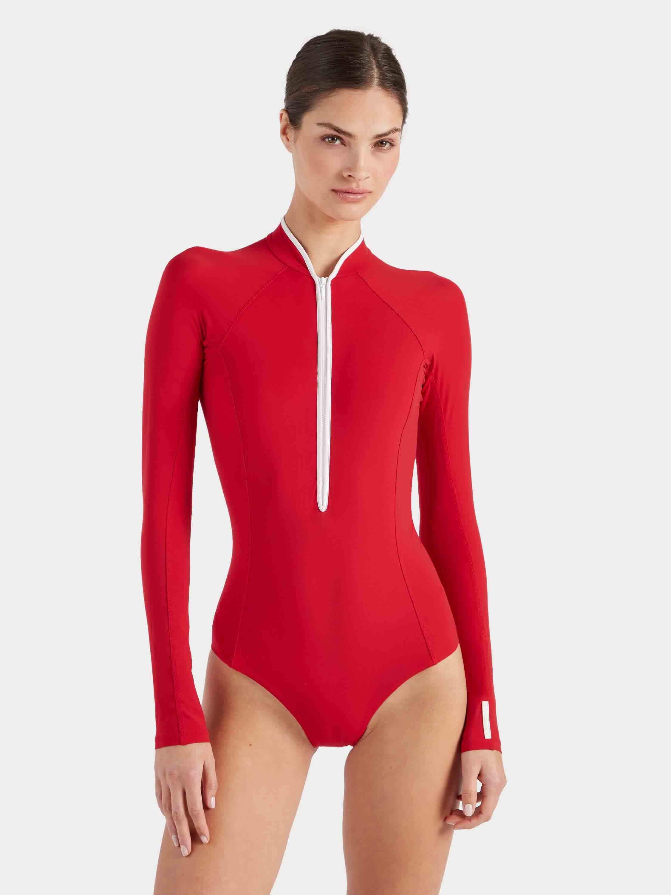 Tyra UPF 50+ Swim - Red/White