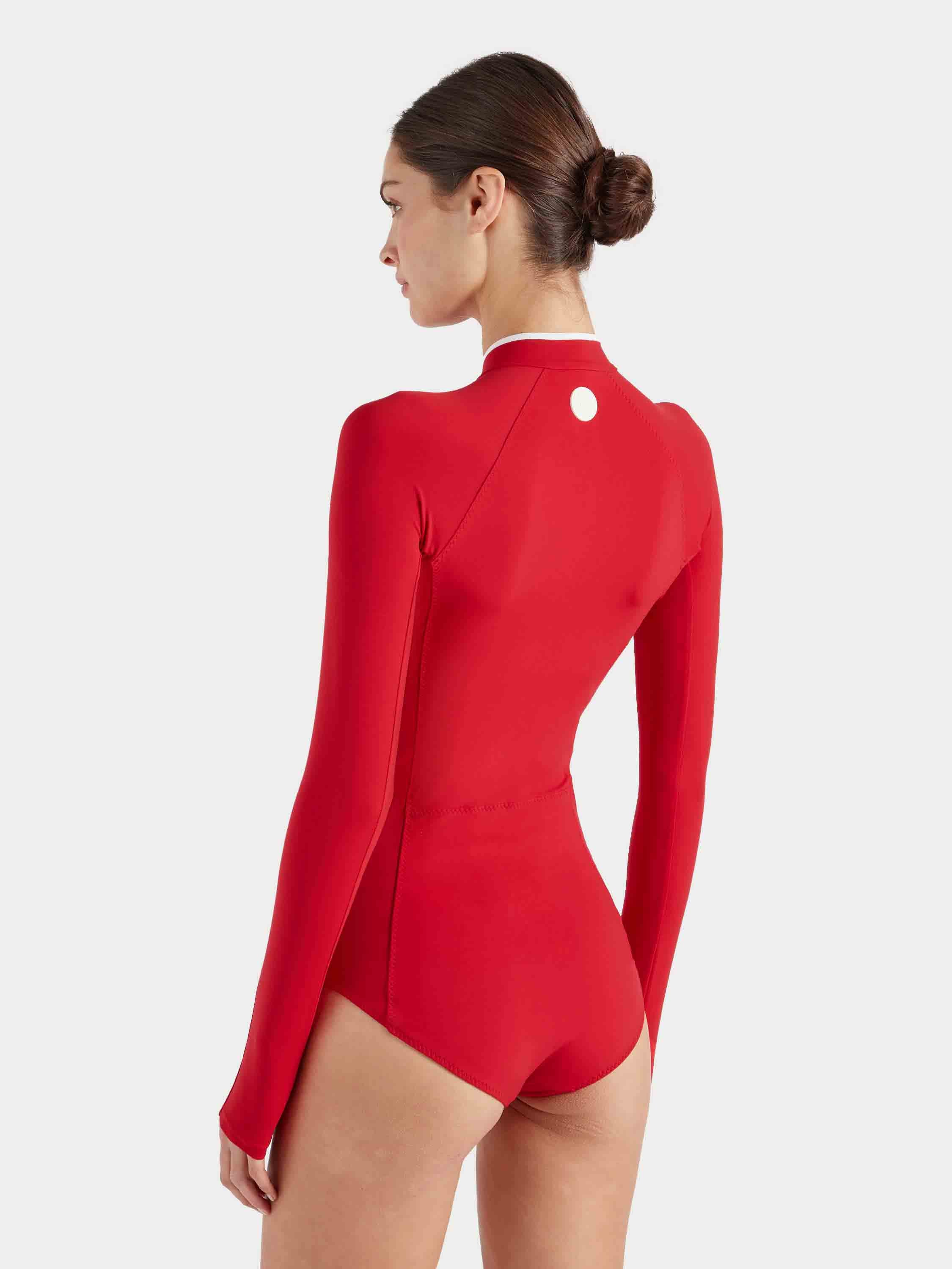 Tyra UPF 50+ Swim - Red/White