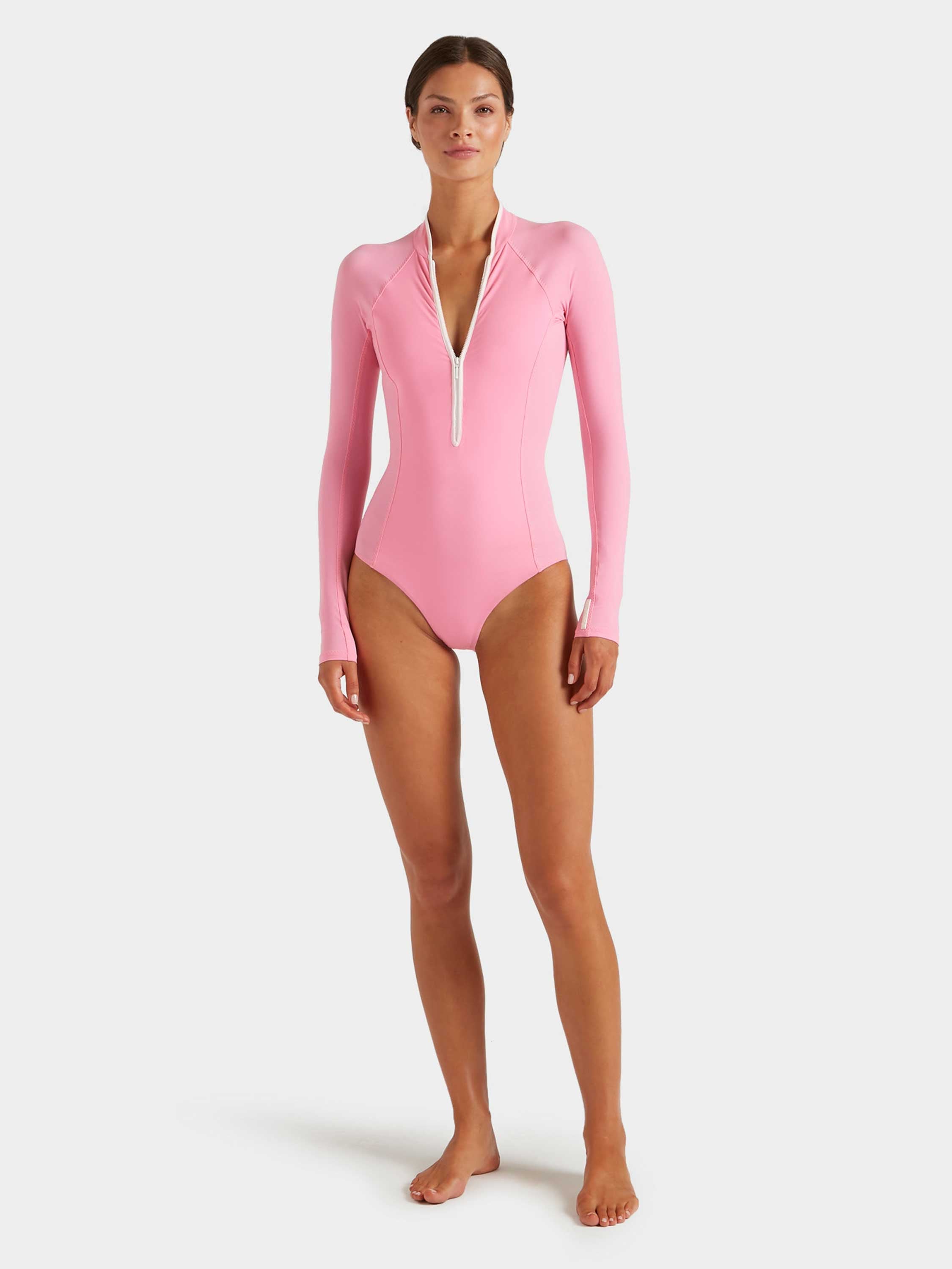 Tyra UPF 50+ Swim - Bubblegum/White