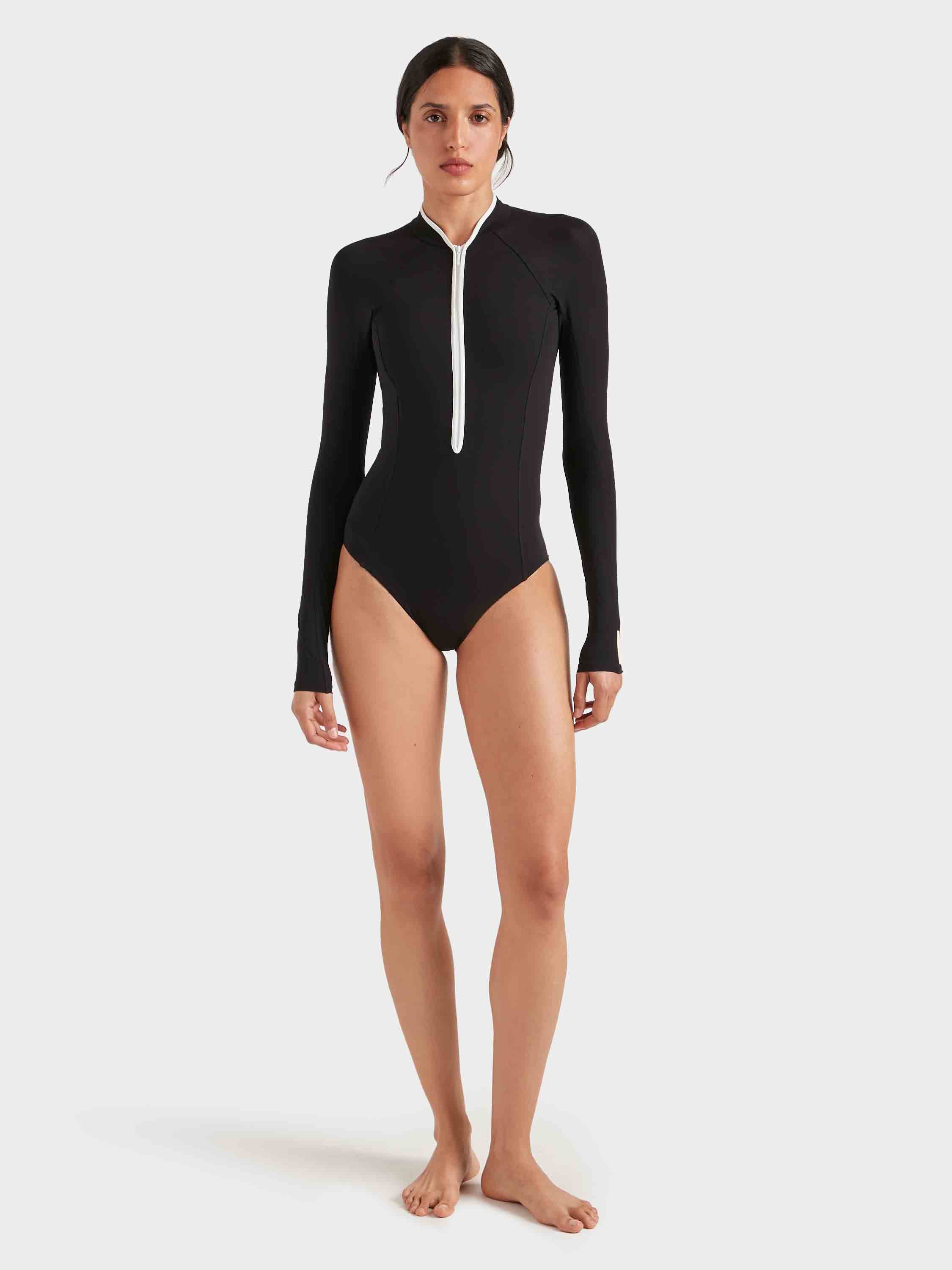 Tyra UPF 50+ Swim - Black/White