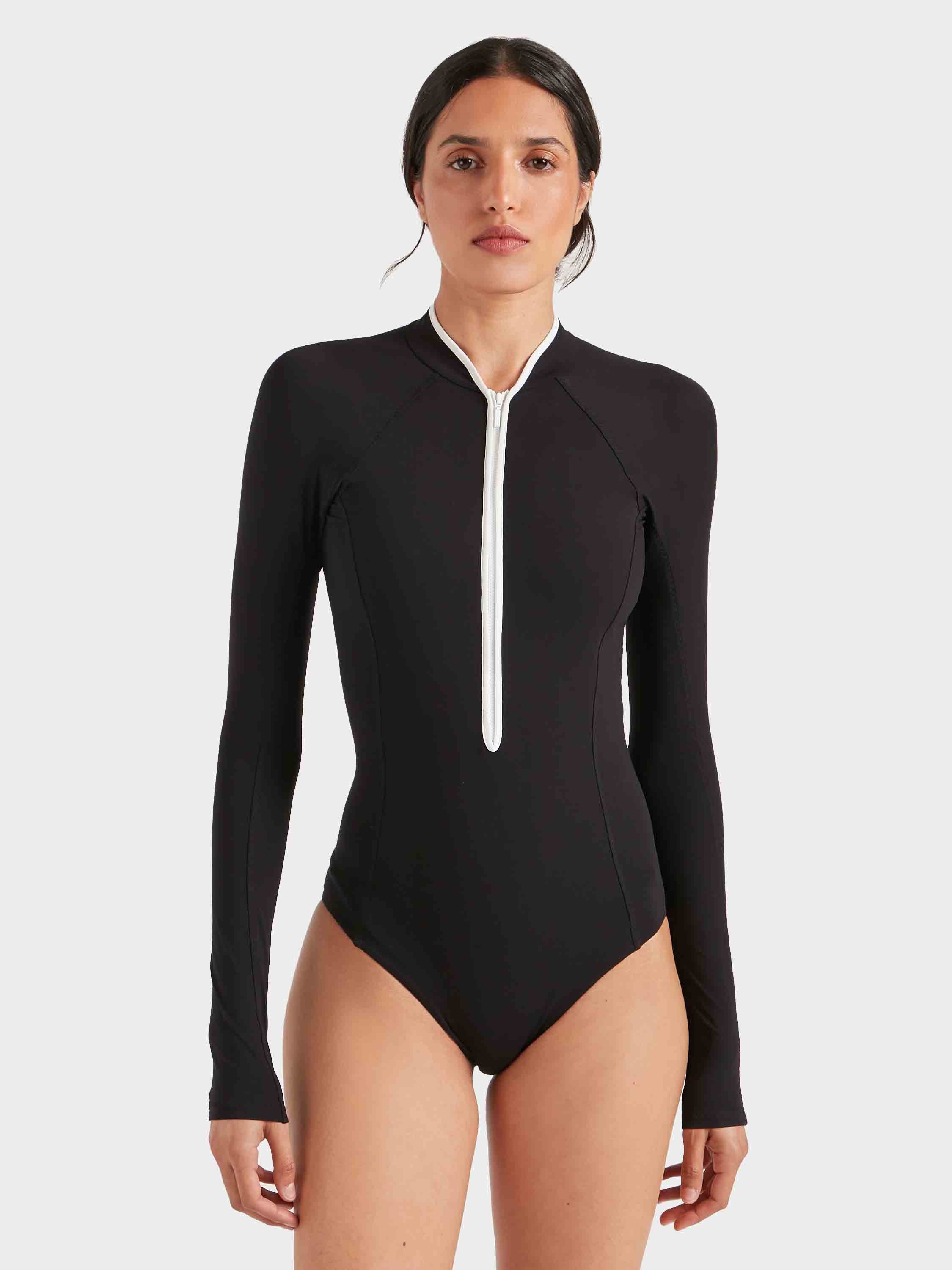 Tyra UPF 50+ Swim - Black/White