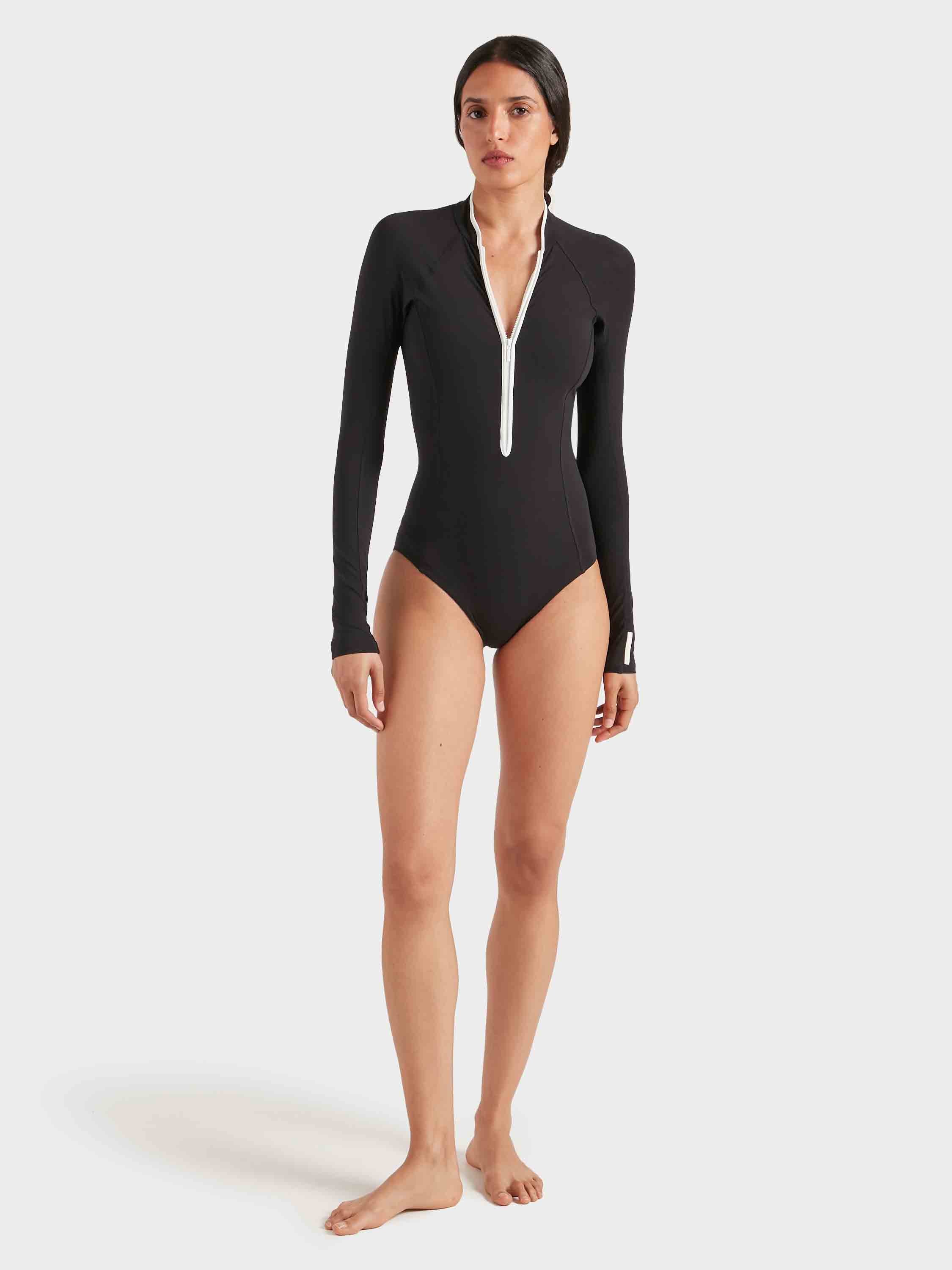 Tyra UPF 50+ Swim - Black/White
