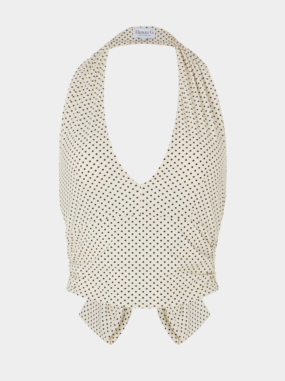 UPF Halter Top - Vanilla polka-dot