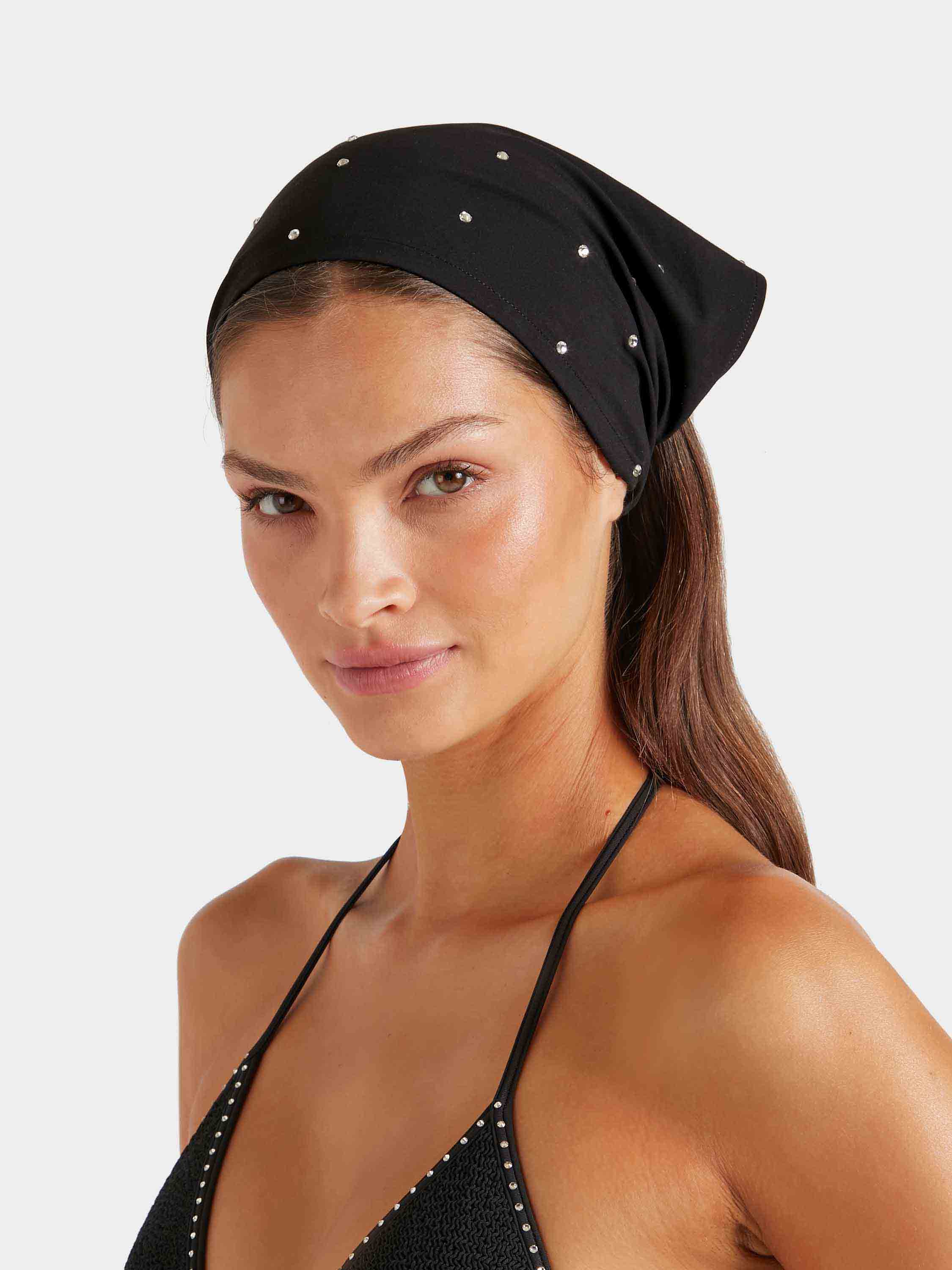 Sofia Swarovski® UV Protective Headscarf - Black