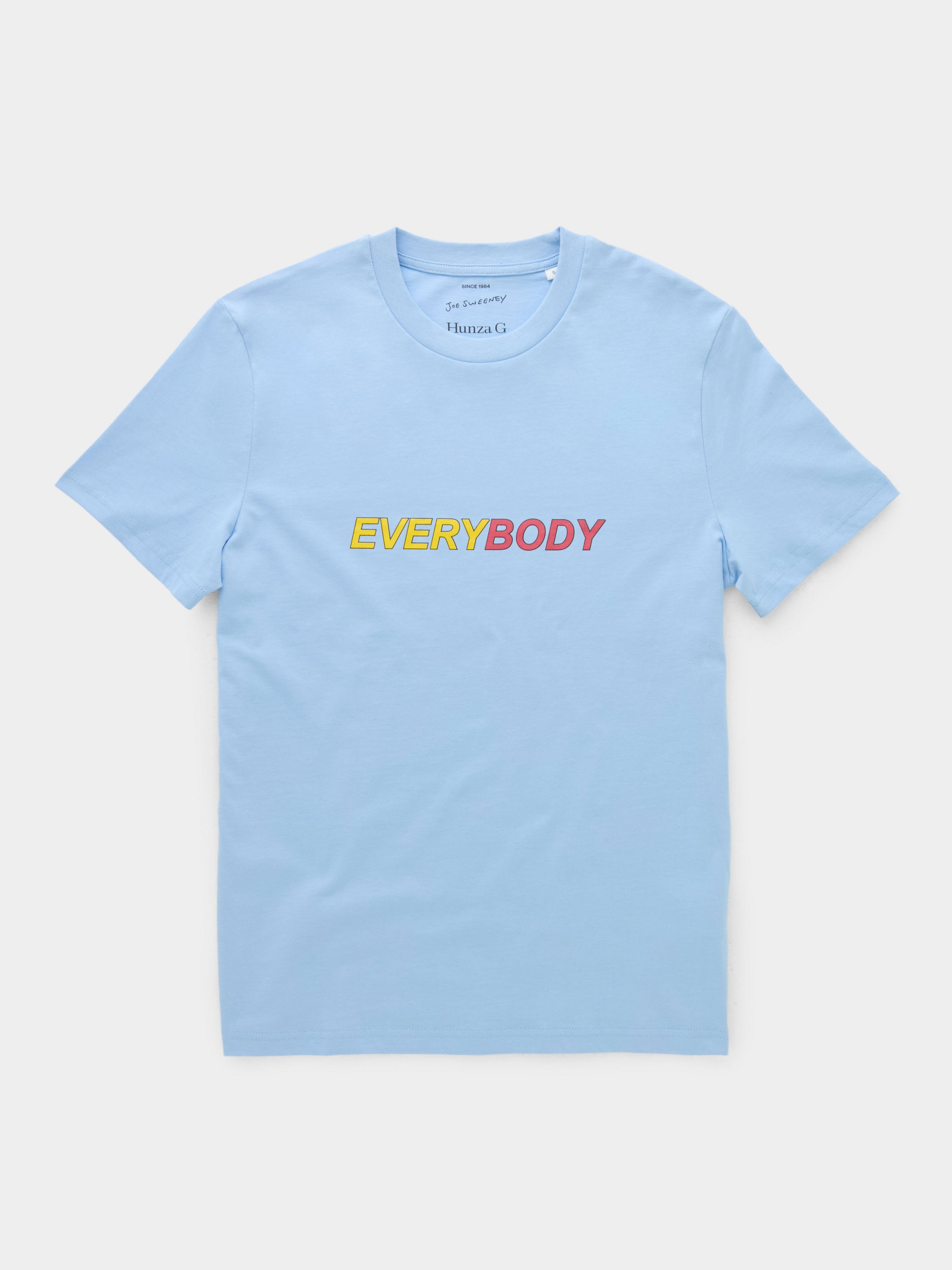 Unisex "EveryBody" Slogan Tee - Light Blue