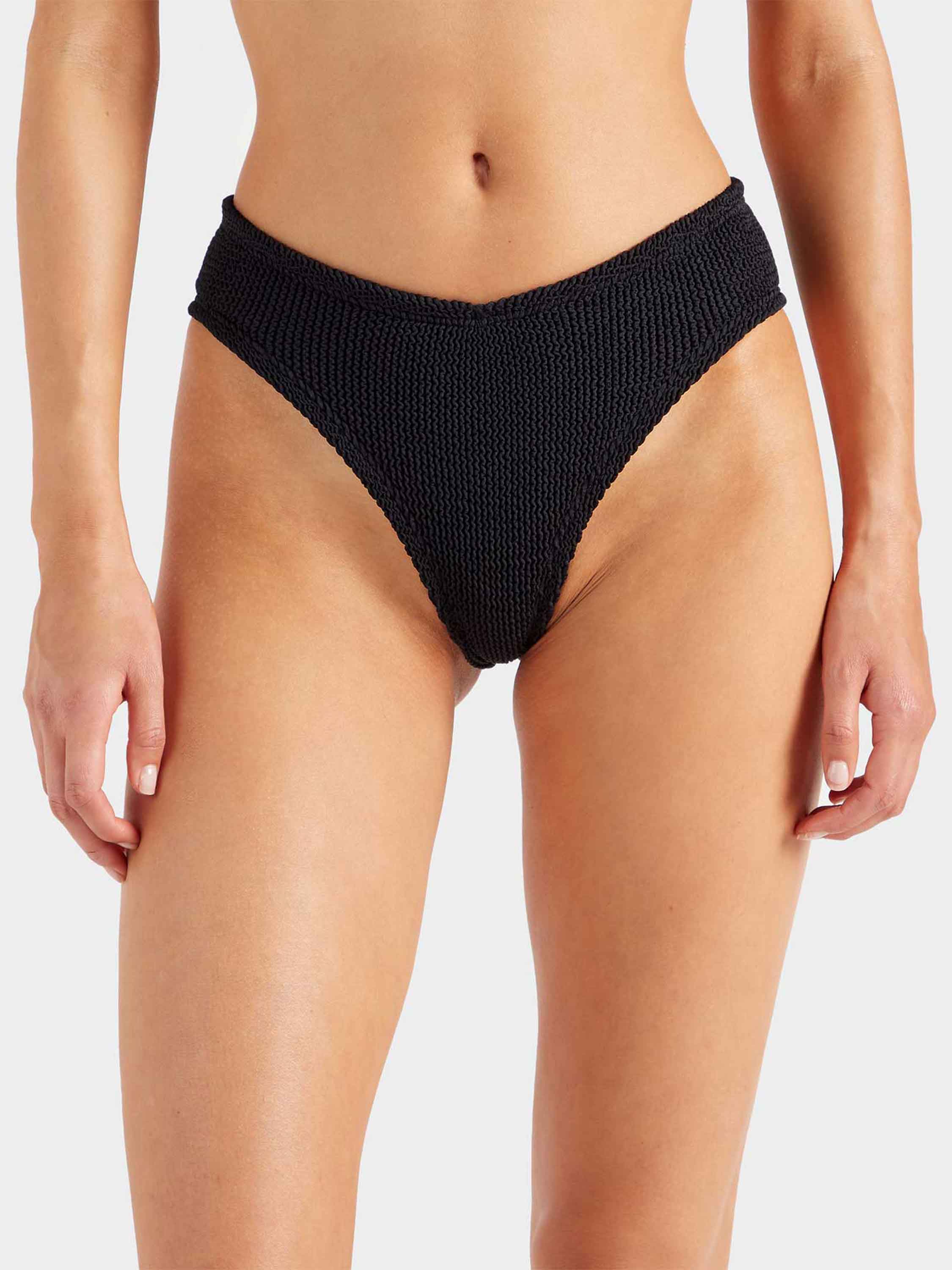 V Waist Bikini Bottom - Black
