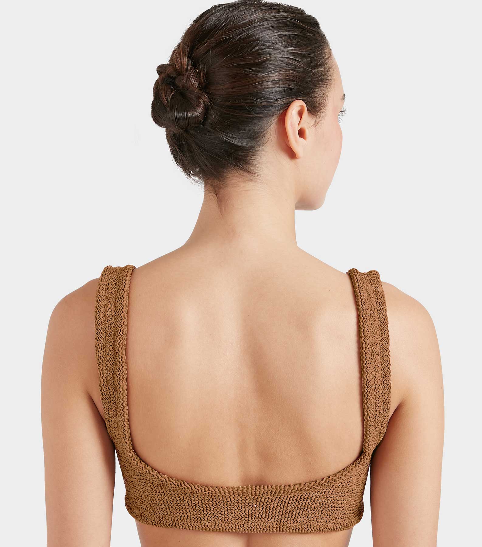 Xandra Bikini Top - Metallic Cocoa