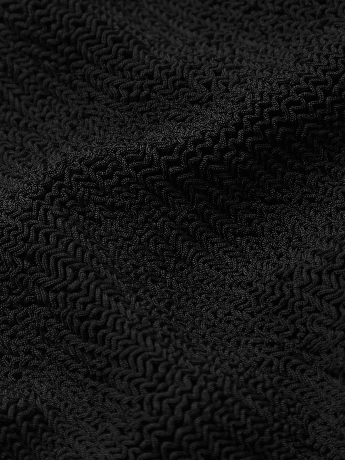 Fabric detail of black xandra bikini