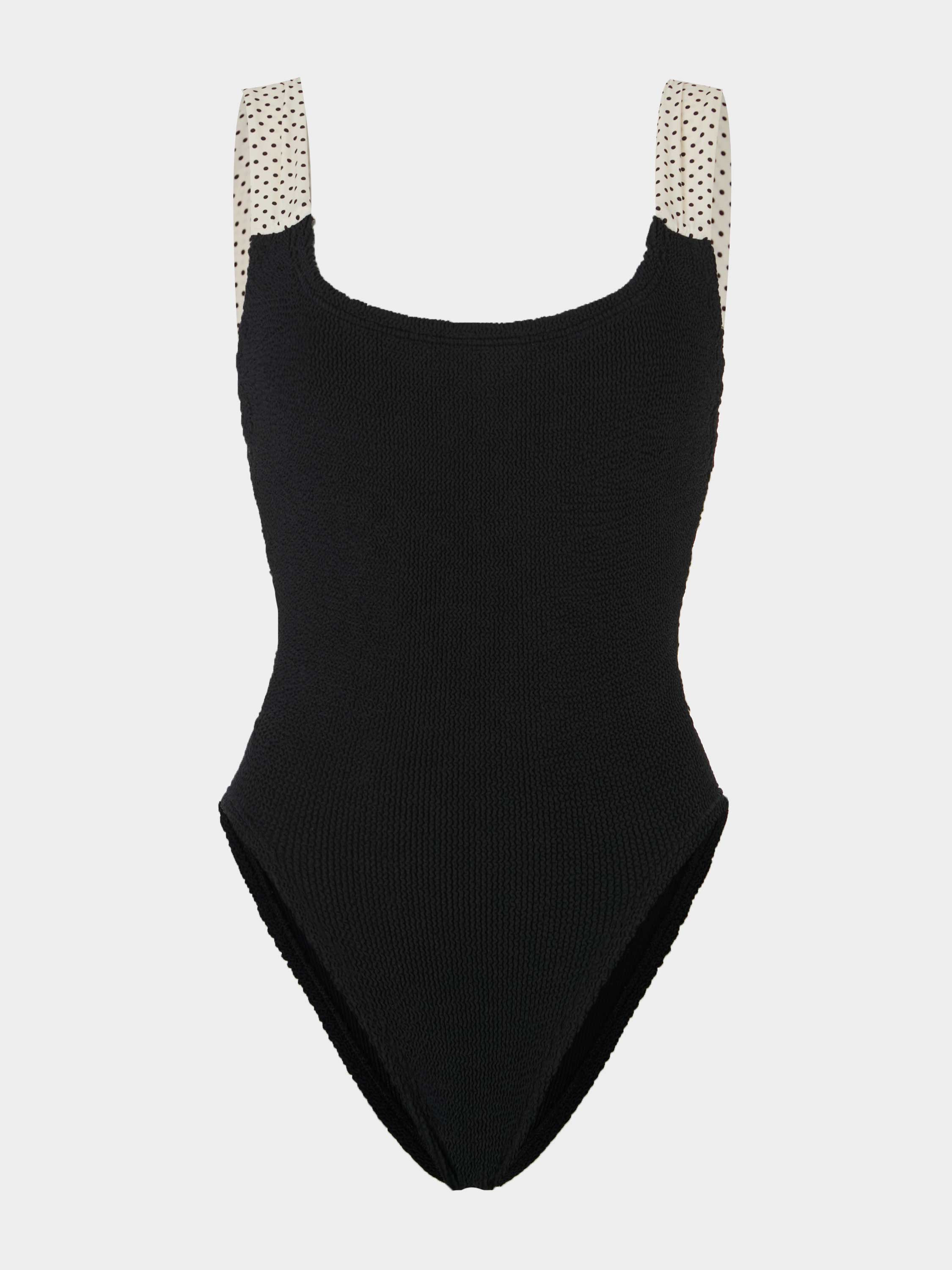 Zoe Swim - Black/Vanilla polka-dot