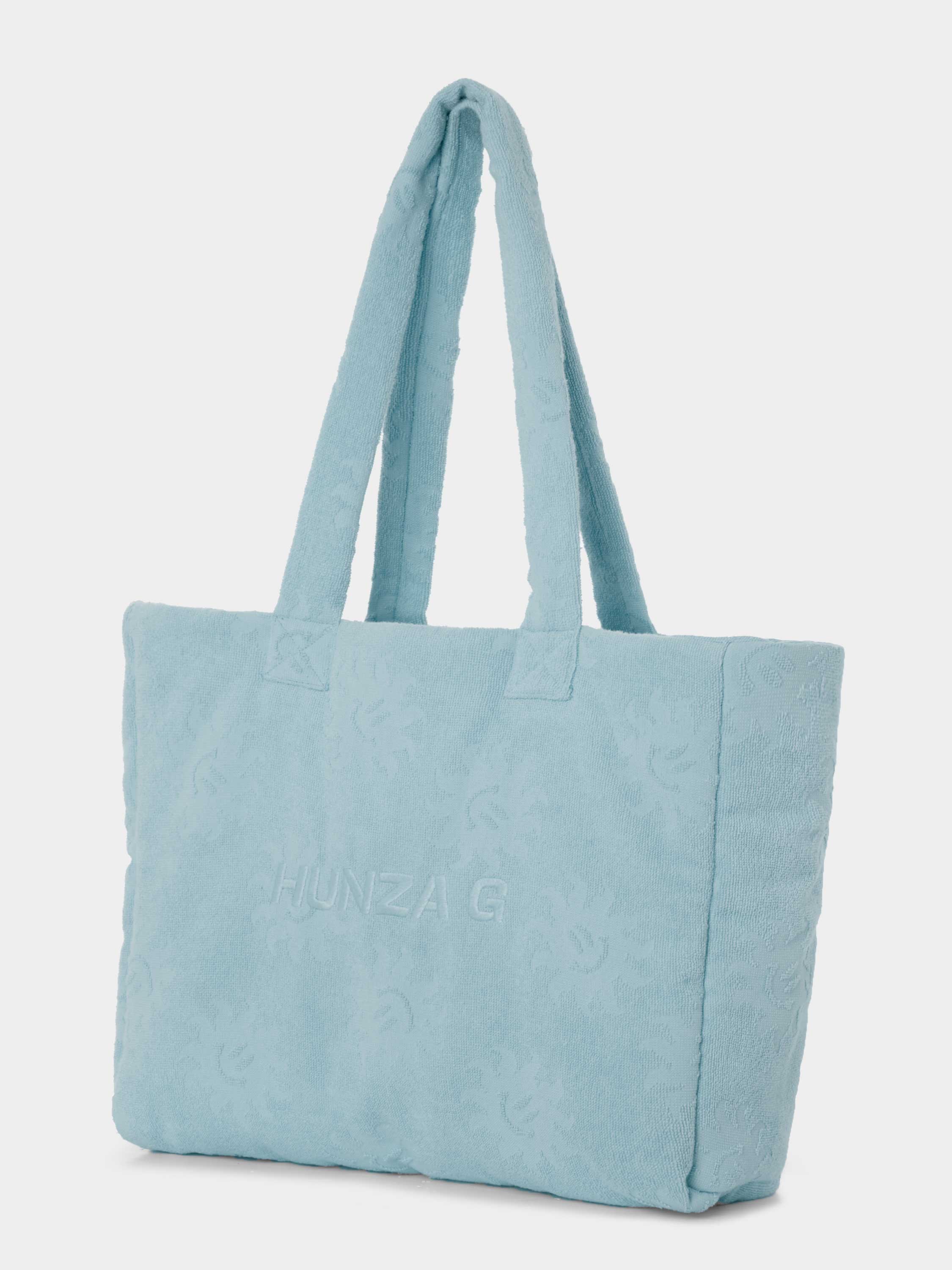 Sunny Towelling Beach Bag - Ice Blue
