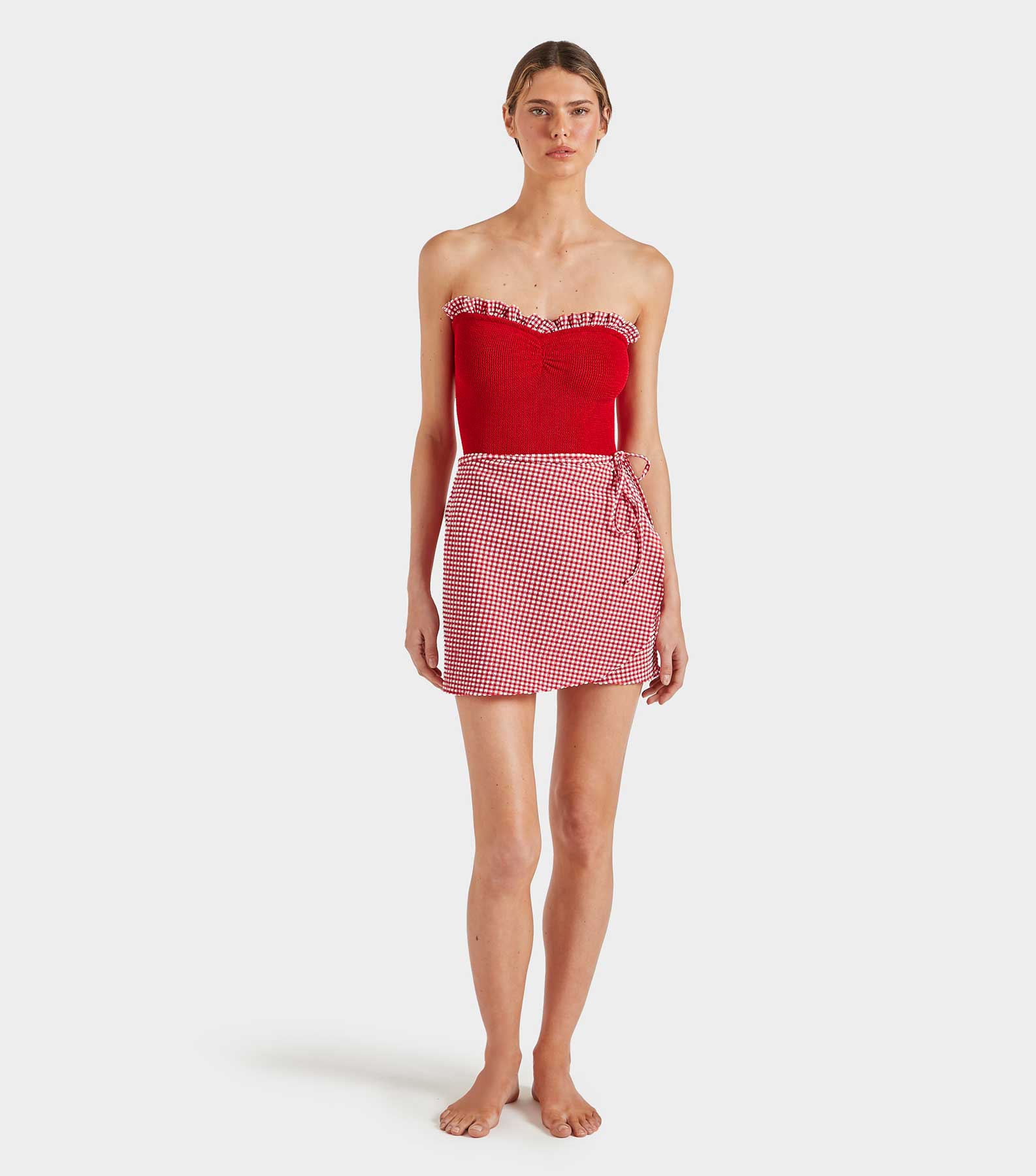 Dolly Swim - Red Gingham