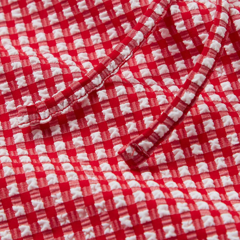 Gingham Seersucker Halter Top